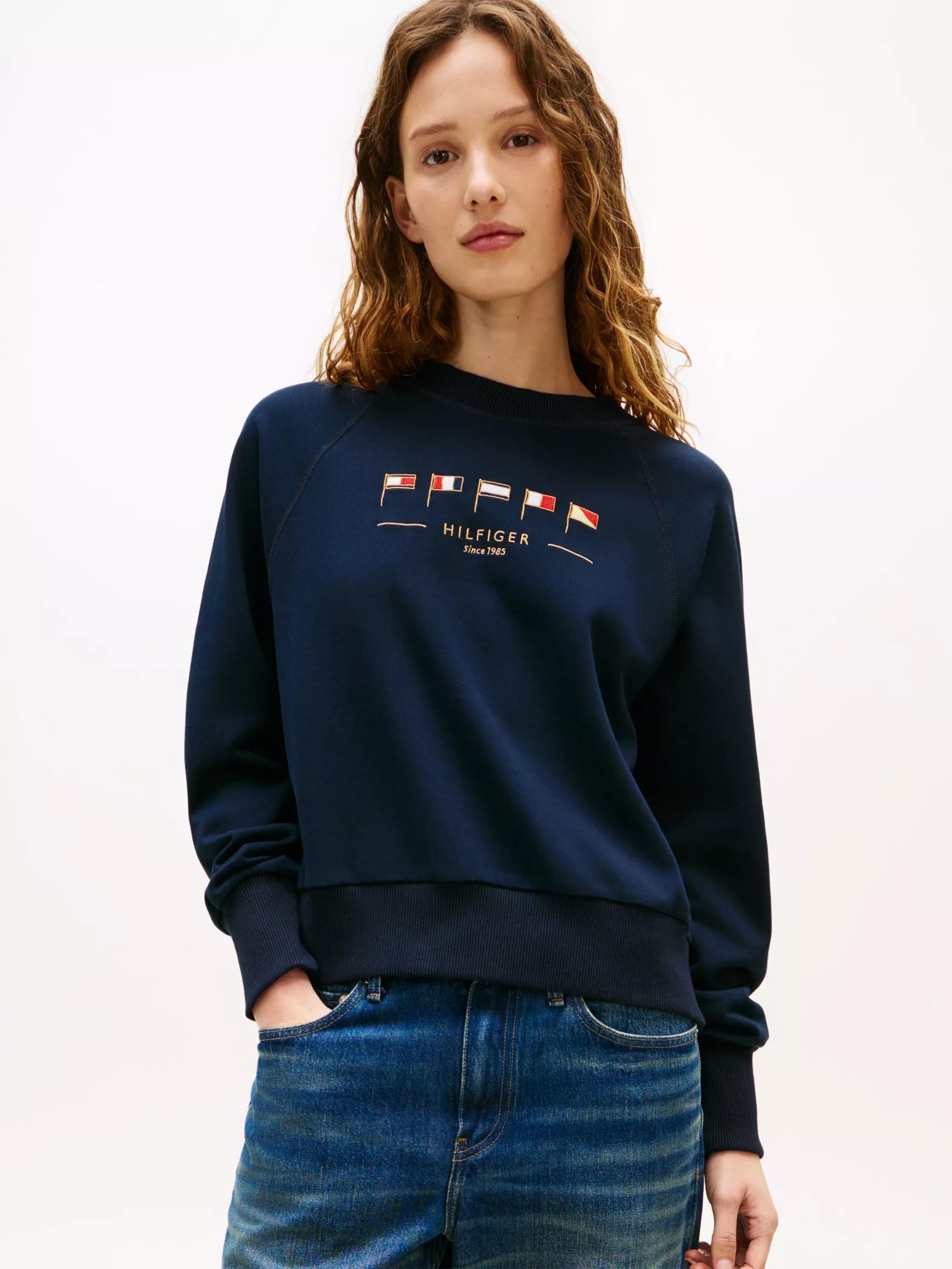Embroidered Nautical Flag Sweatshirt by TOMMY HILFIGER