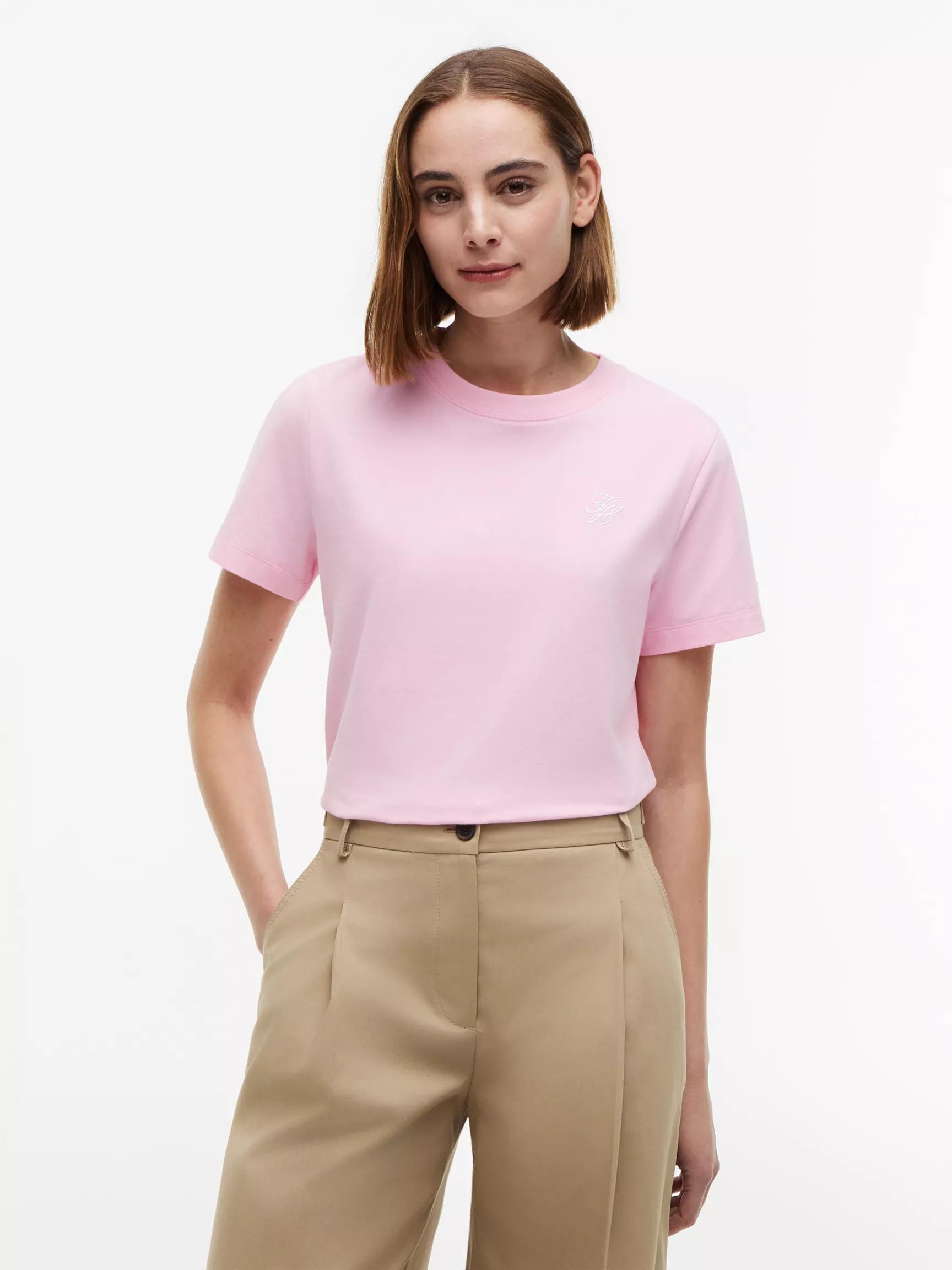 Embroidered Script Monogram T-Shirt by TOMMY HILFIGER