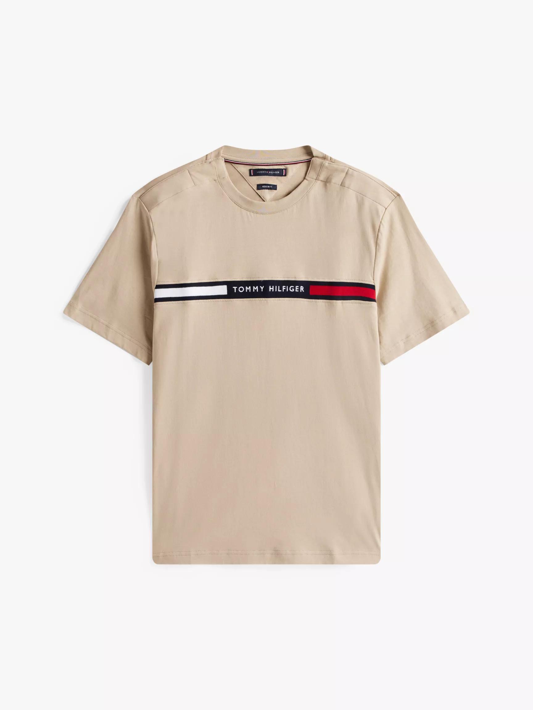 Embroidered Textured Flag Logo T-Shirt by TOMMY HILFIGER