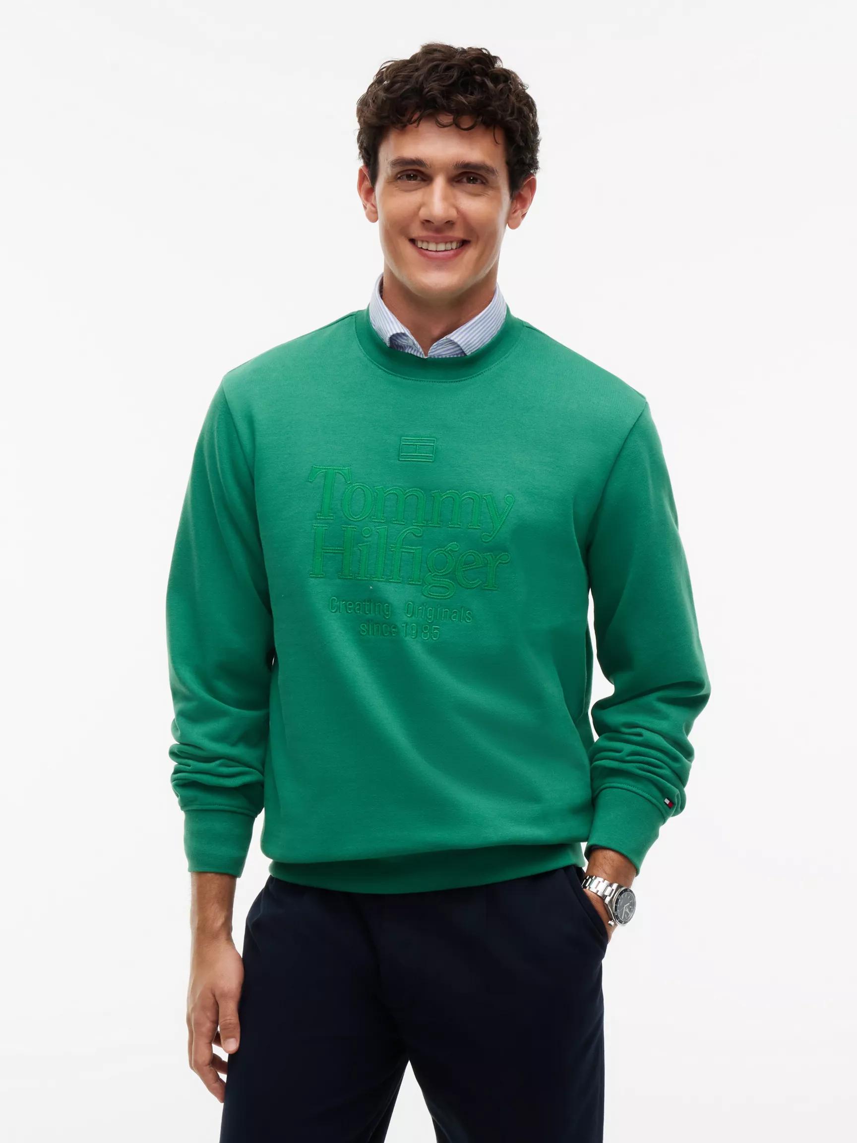 Embroidered Tonal Logo Sweatshirt by TOMMY HILFIGER
