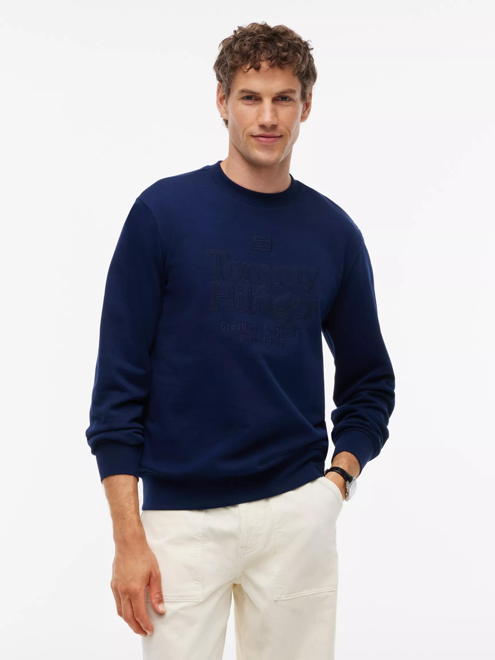 Embroidered Tonal Logo Sweatshirt by TOMMY HILFIGER