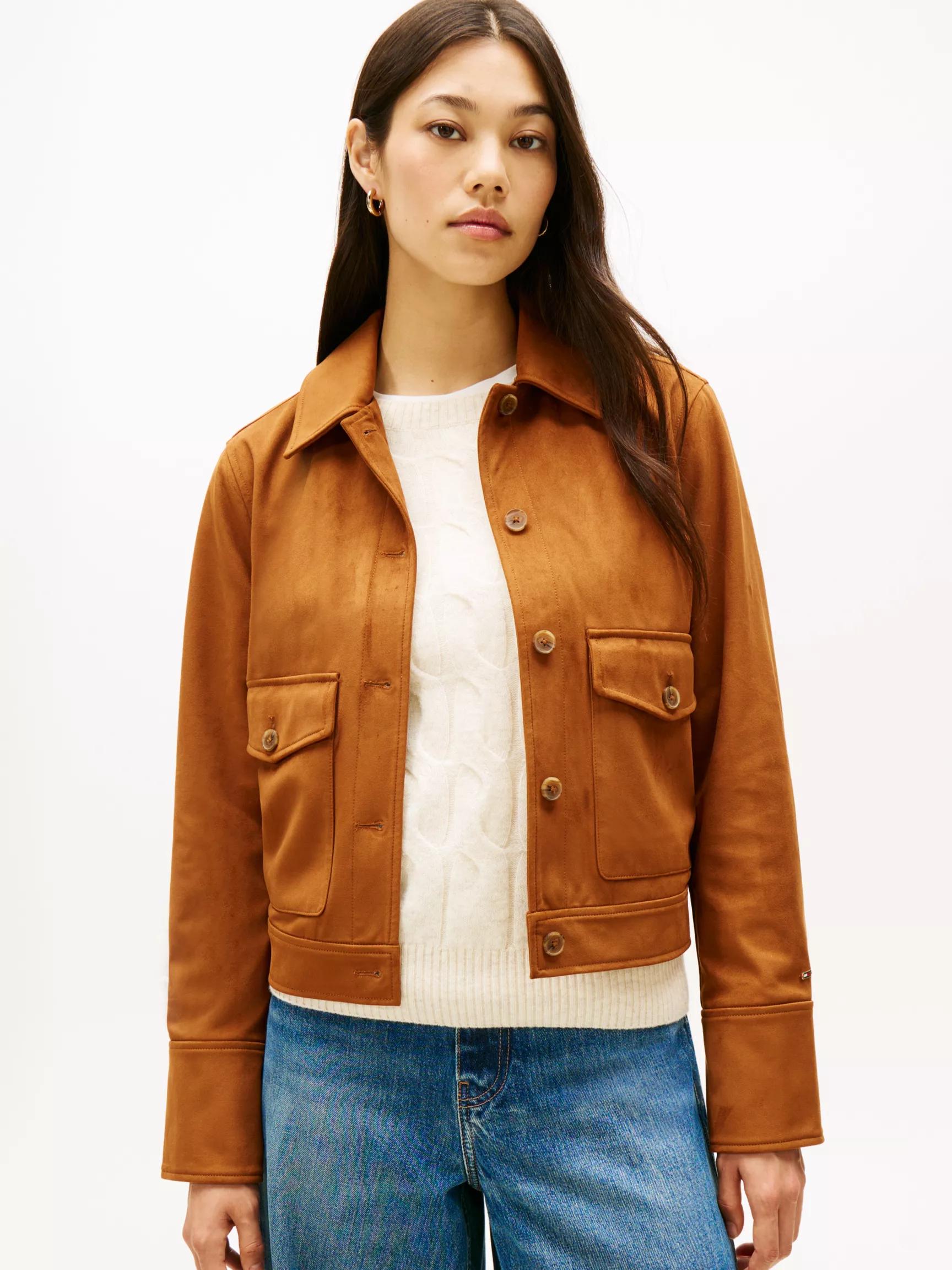 Faux Suede Cropped Jacket by TOMMY HILFIGER
