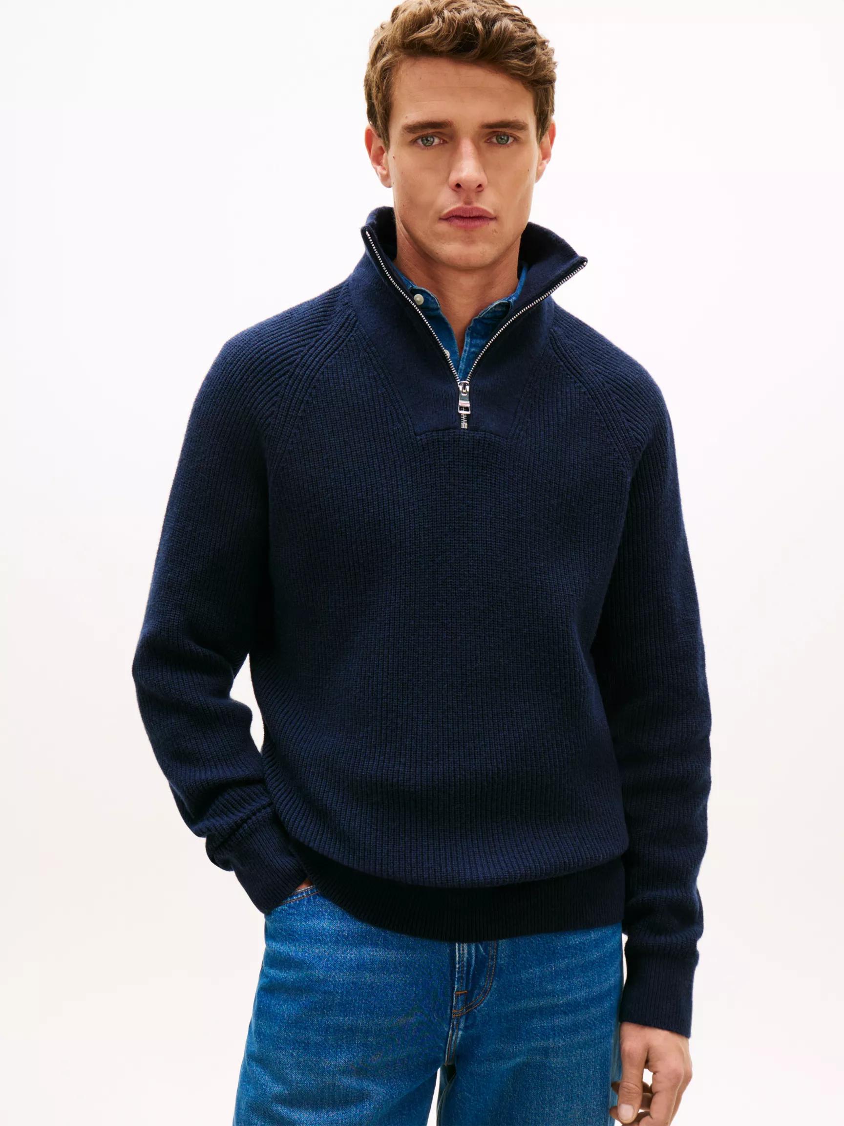 Fisherman Knit Quarter-Zip Sweater by TOMMY HILFIGER