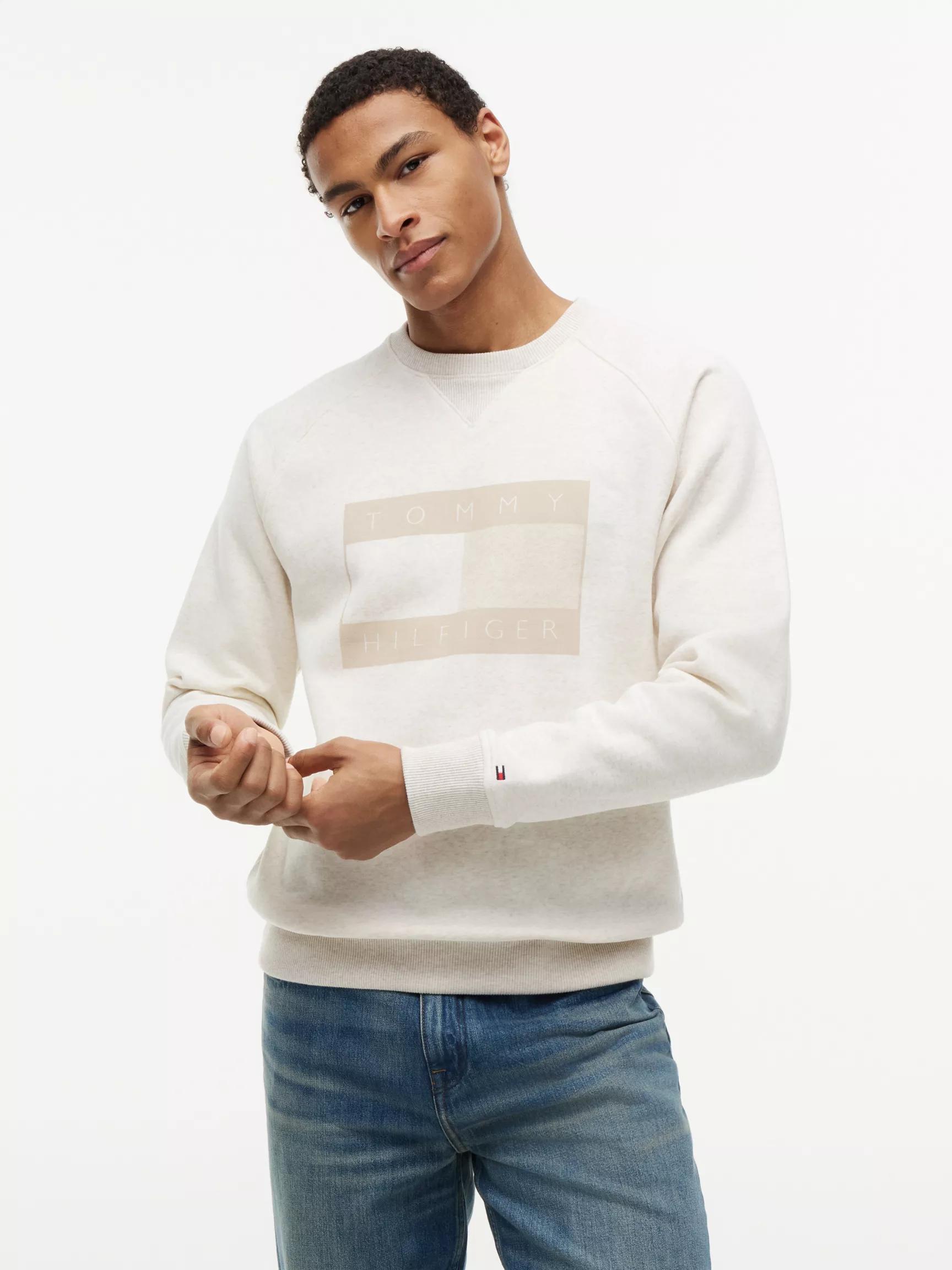 Flag Logo Brushed-Back Raglan Sweatshirt by TOMMY HILFIGER