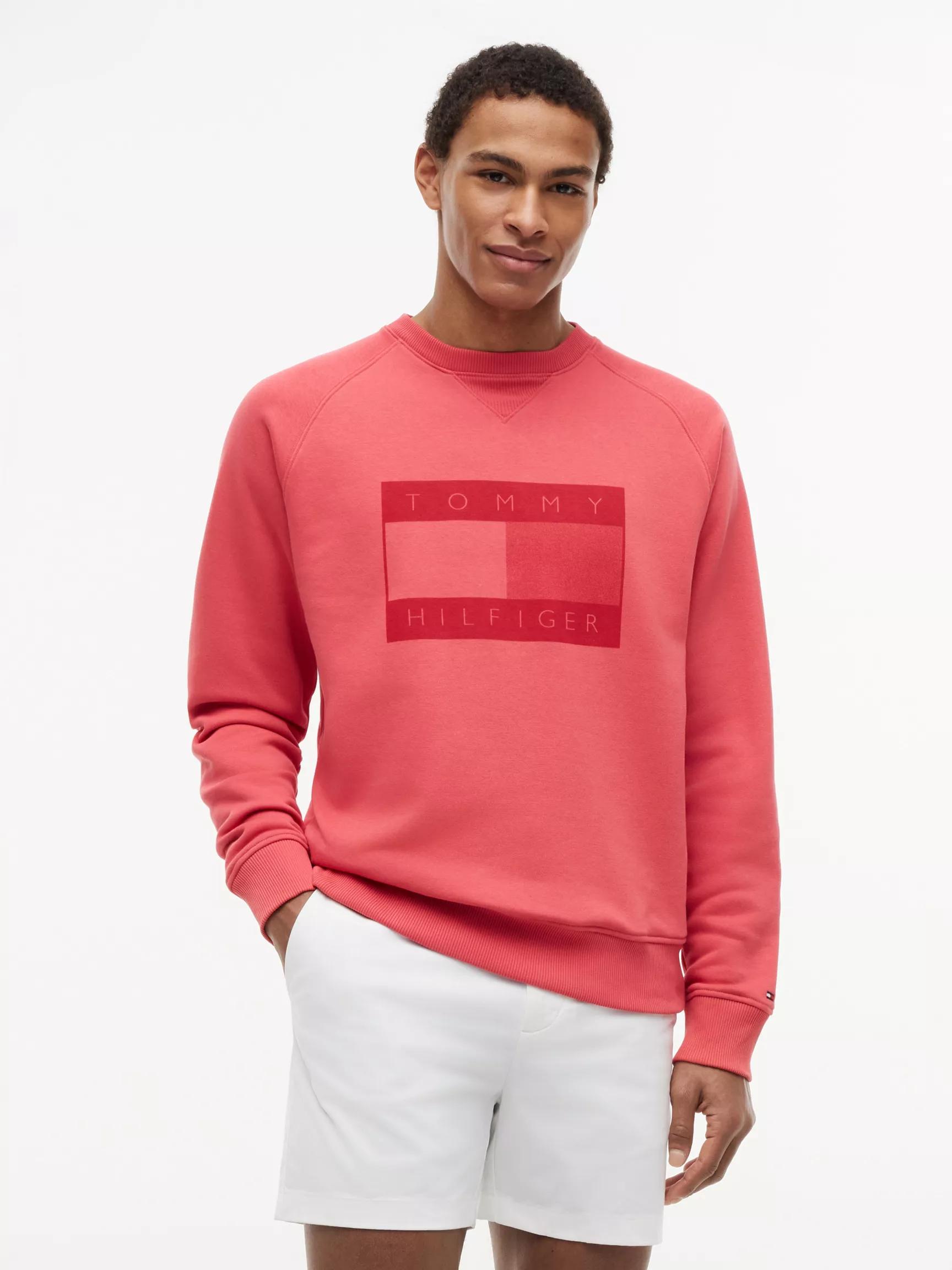 Flag Logo Brushed-Back Raglan Sweatshirt by TOMMY HILFIGER