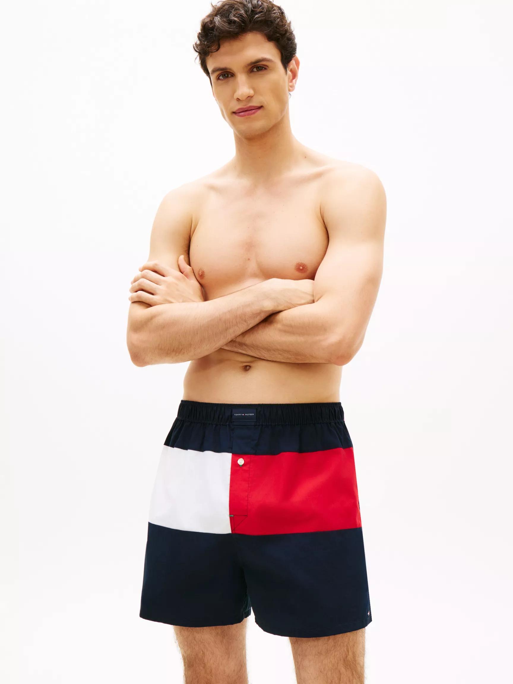 Flag Logo Colorblock Woven Boxer by TOMMY HILFIGER