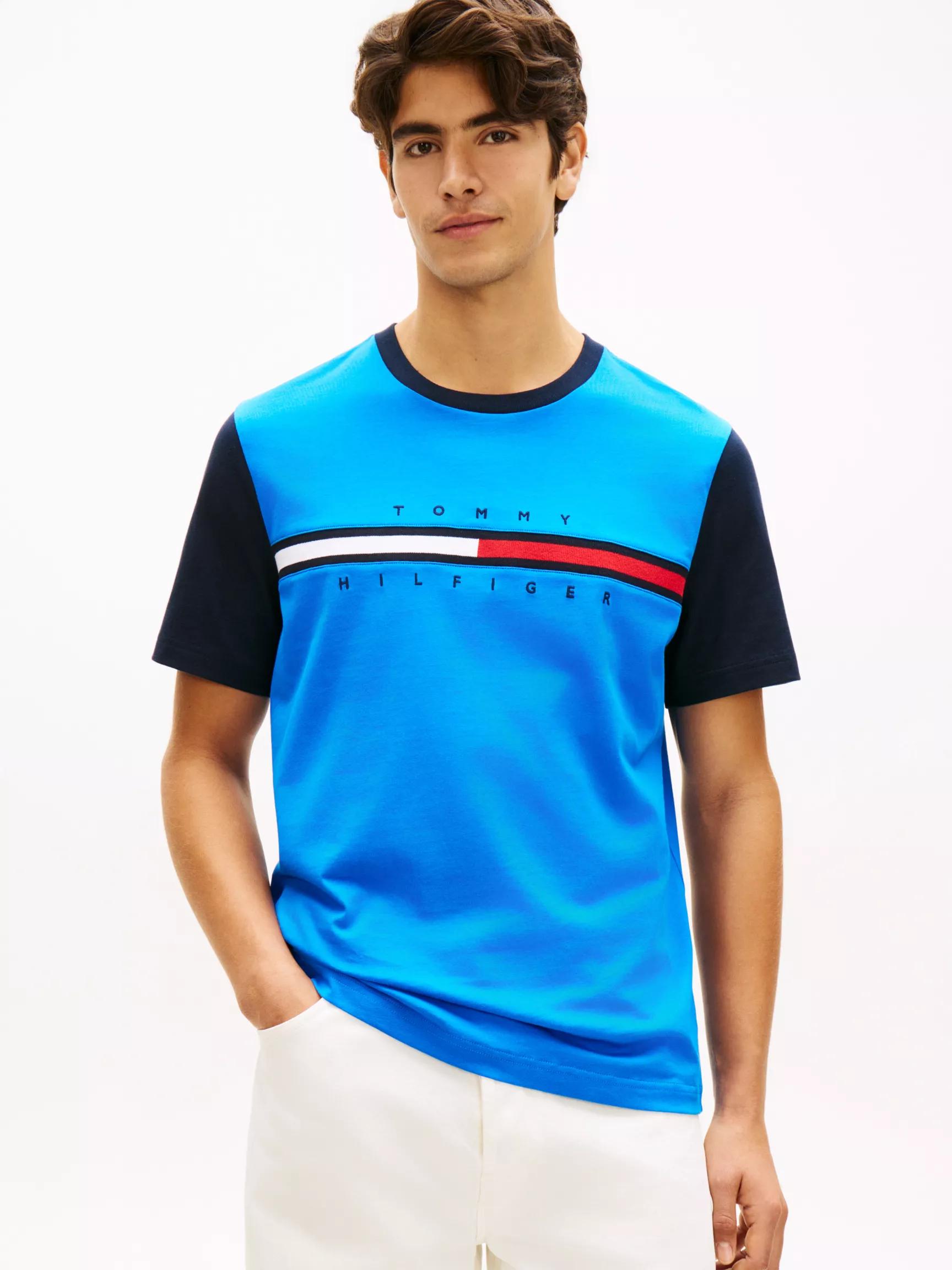 Flag Logo Contrast Sleeve T-Shirt by TOMMY HILFIGER