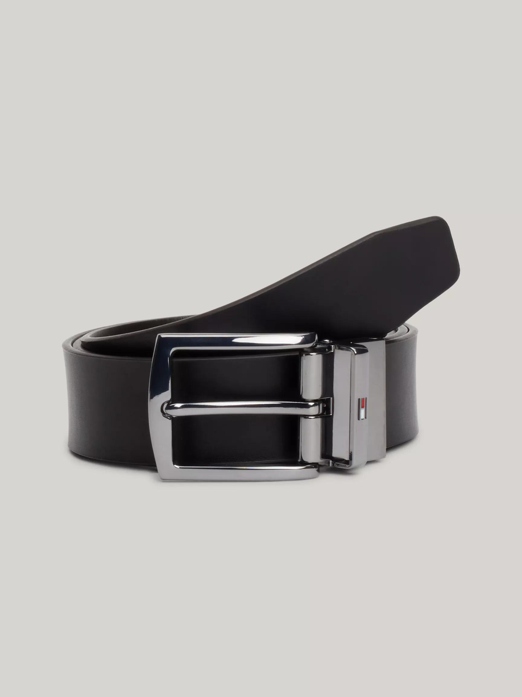 Flag Logo Loop Leather Belt by TOMMY HILFIGER