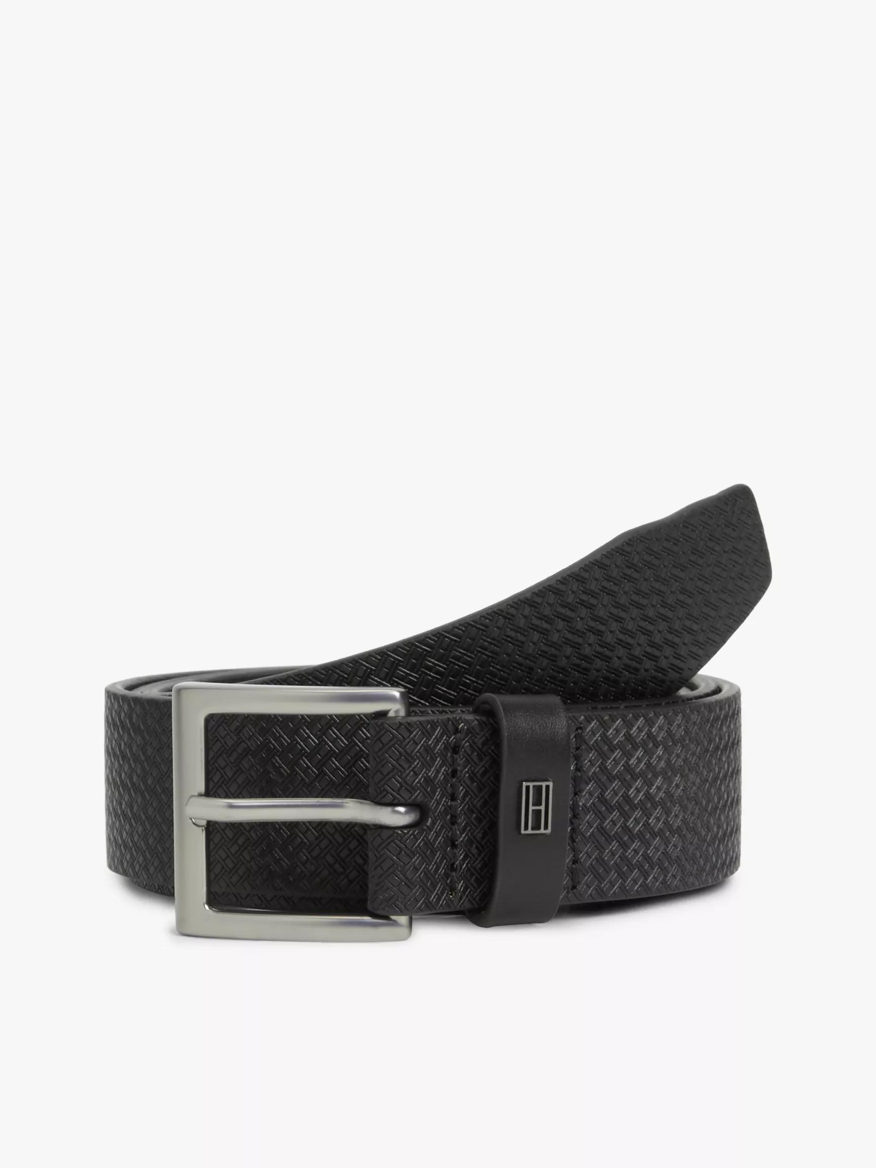 Flag Print Square-Buckle Leather Belt by TOMMY HILFIGER