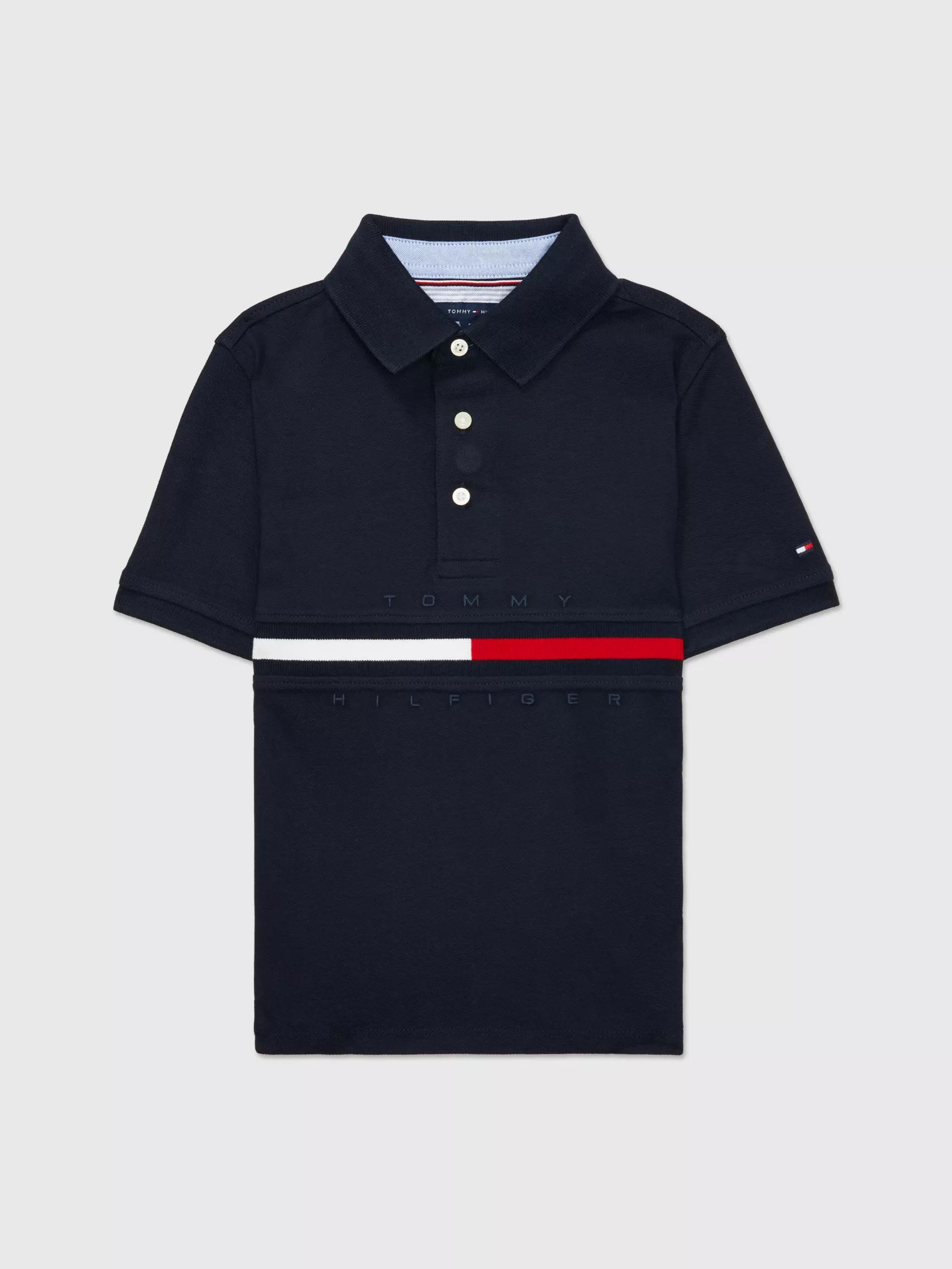 Flag Stripe Logo Polo by TOMMY HILFIGER