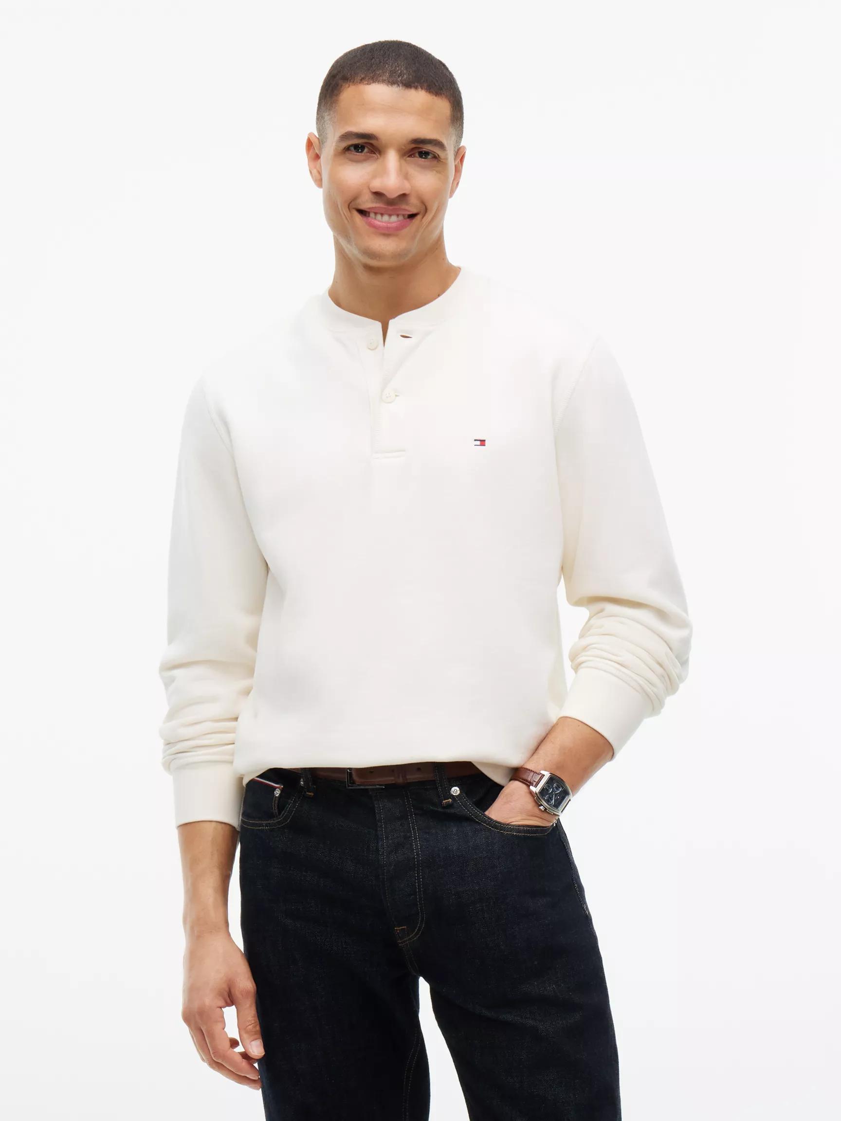 Fleece Henley Sweatshirt by TOMMY HILFIGER