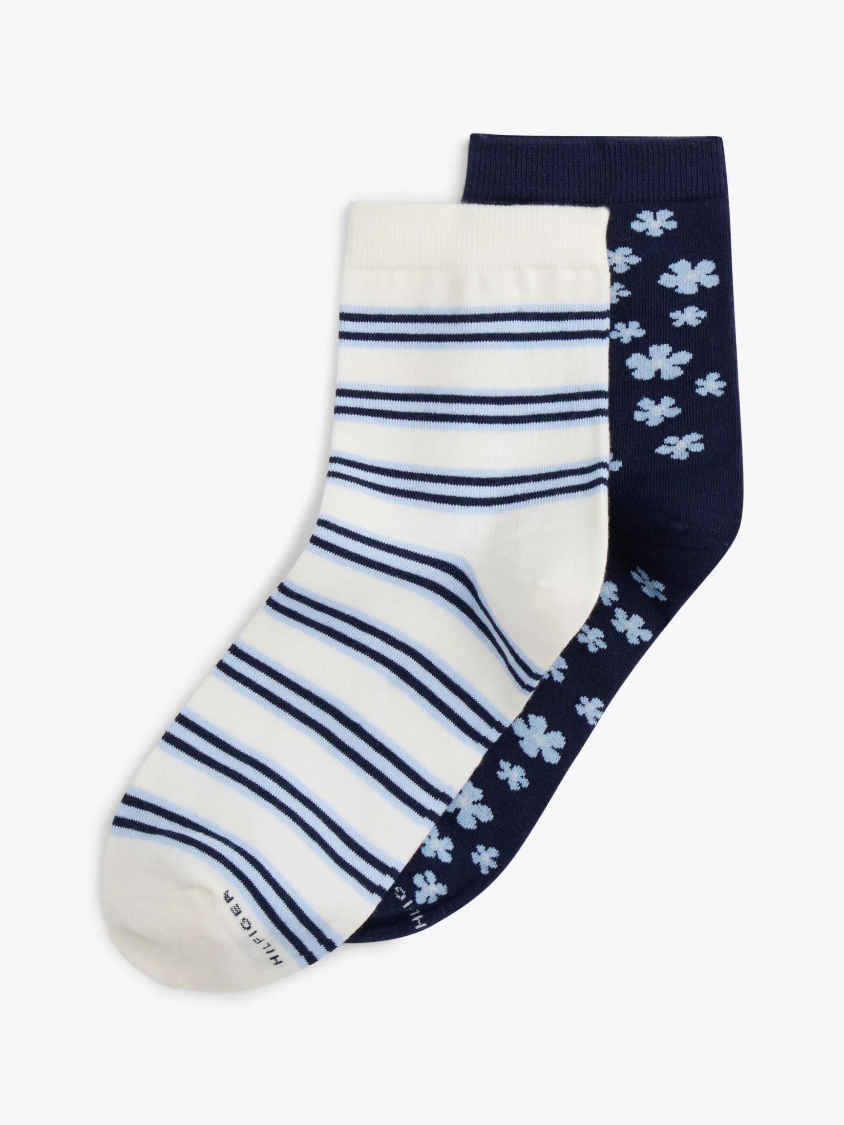 Floral & Stripe Trouser Sock 2-Pack by TOMMY HILFIGER