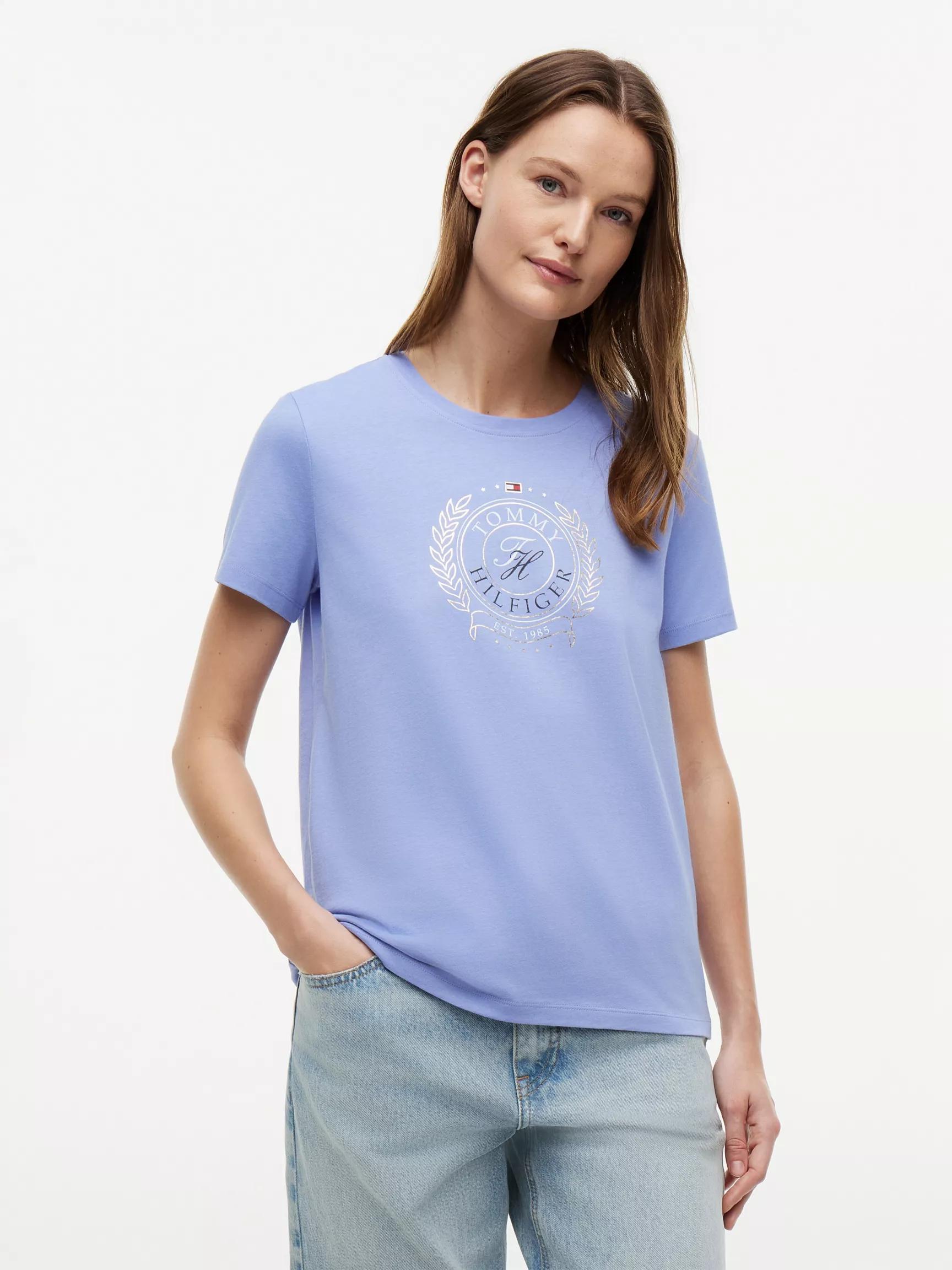 Foiled Laurel Leaf Logo T-Shirt by TOMMY HILFIGER