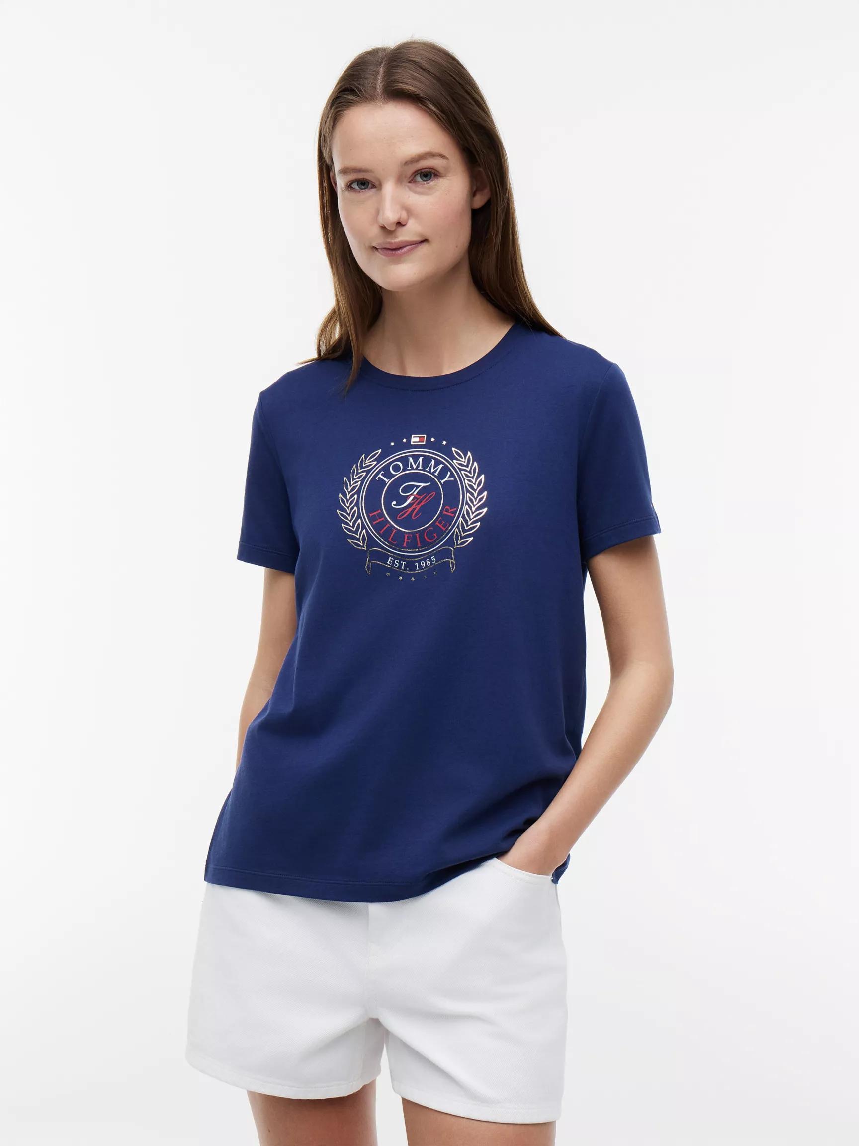 Foiled Laurel Leaf Logo T-Shirt by TOMMY HILFIGER