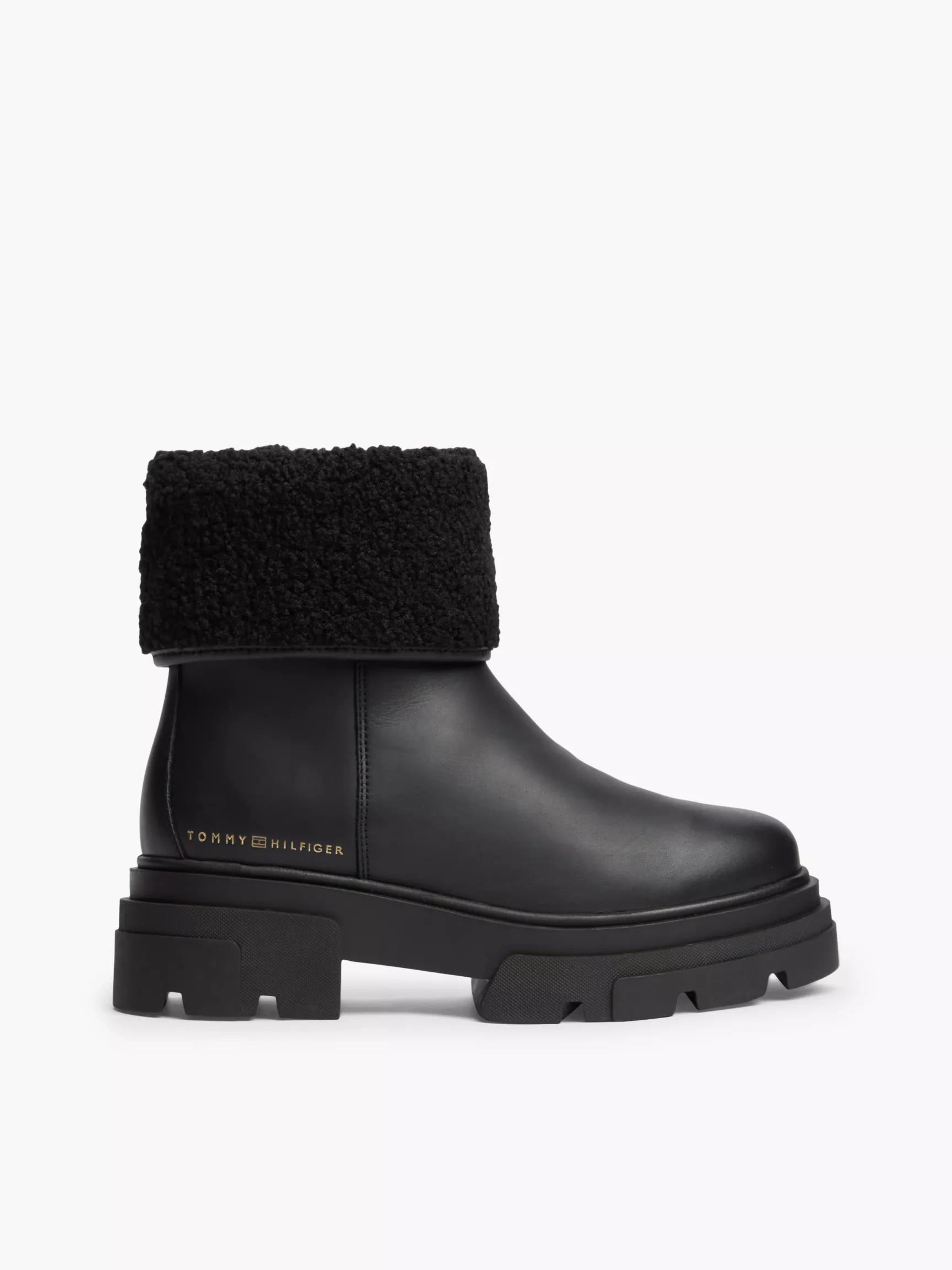Fold-Over Cuff Leather Ankle Boot by TOMMY HILFIGER