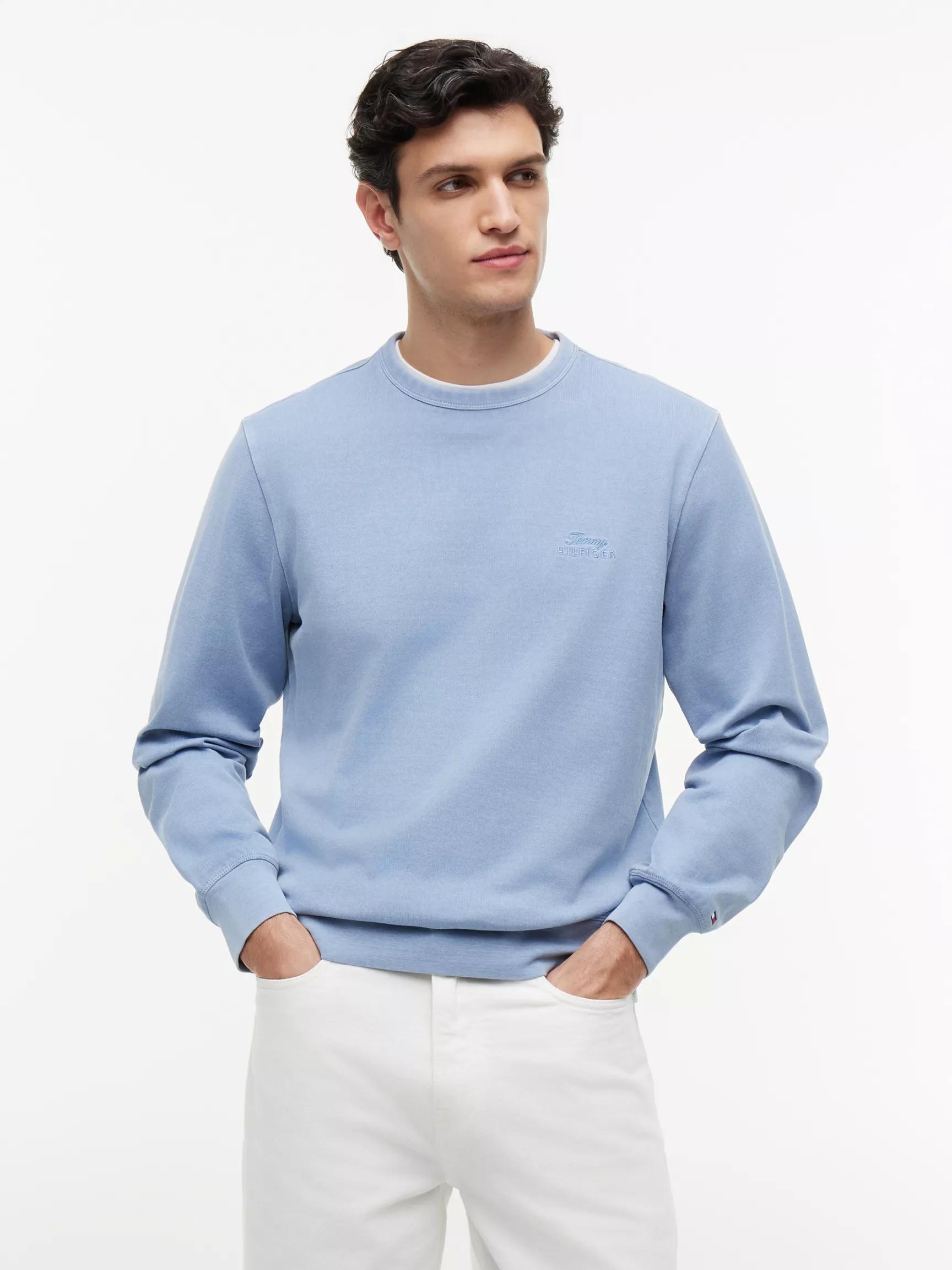 Garment-Dyed Crewneck Sweatshirt by TOMMY HILFIGER