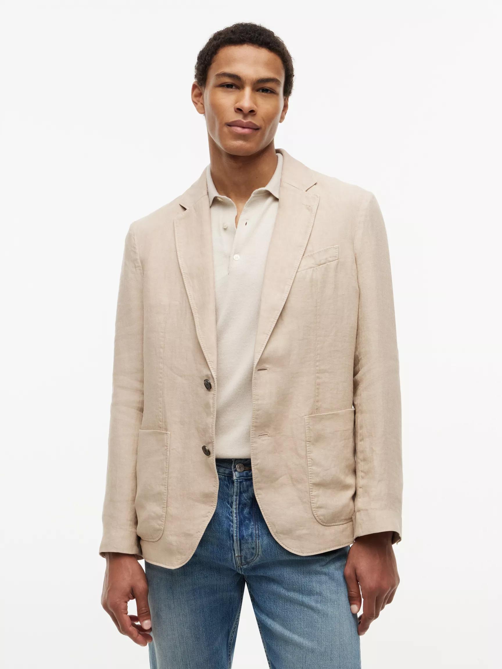 Garment-Dyed Linen Casual Blazer by TOMMY HILFIGER