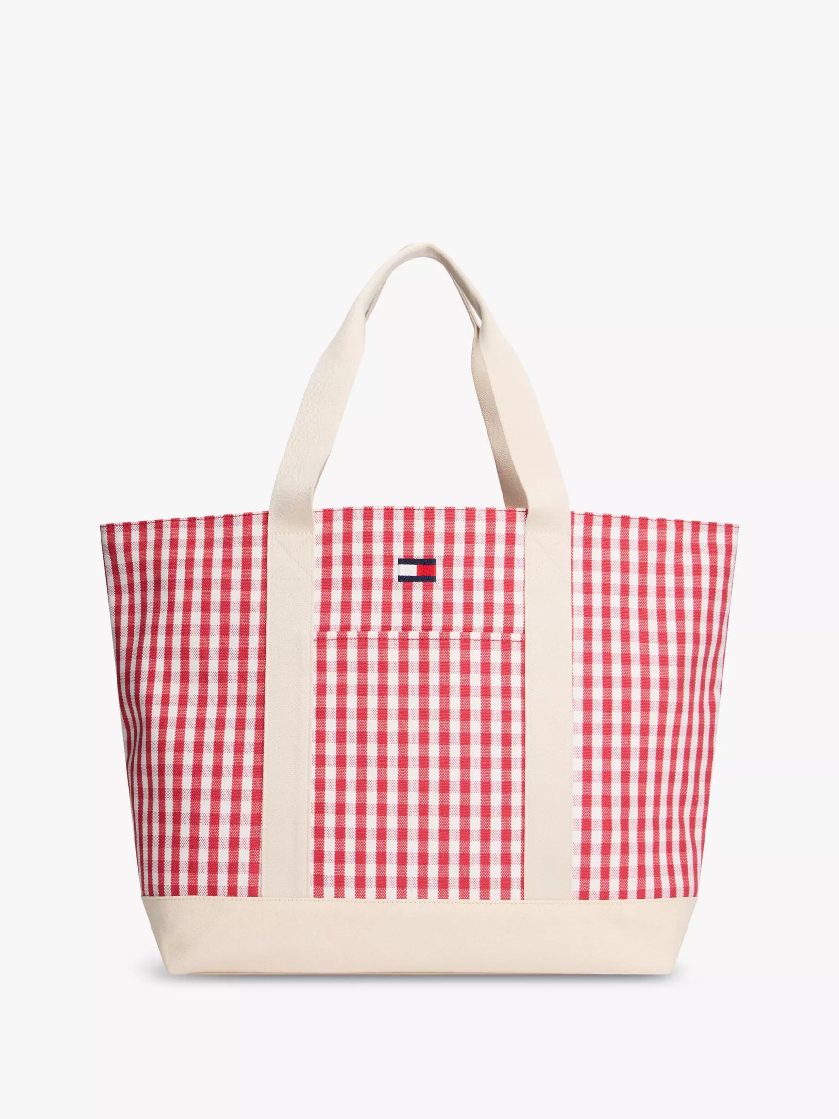 Gingham Canvas Tote Bag by TOMMY HILFIGER