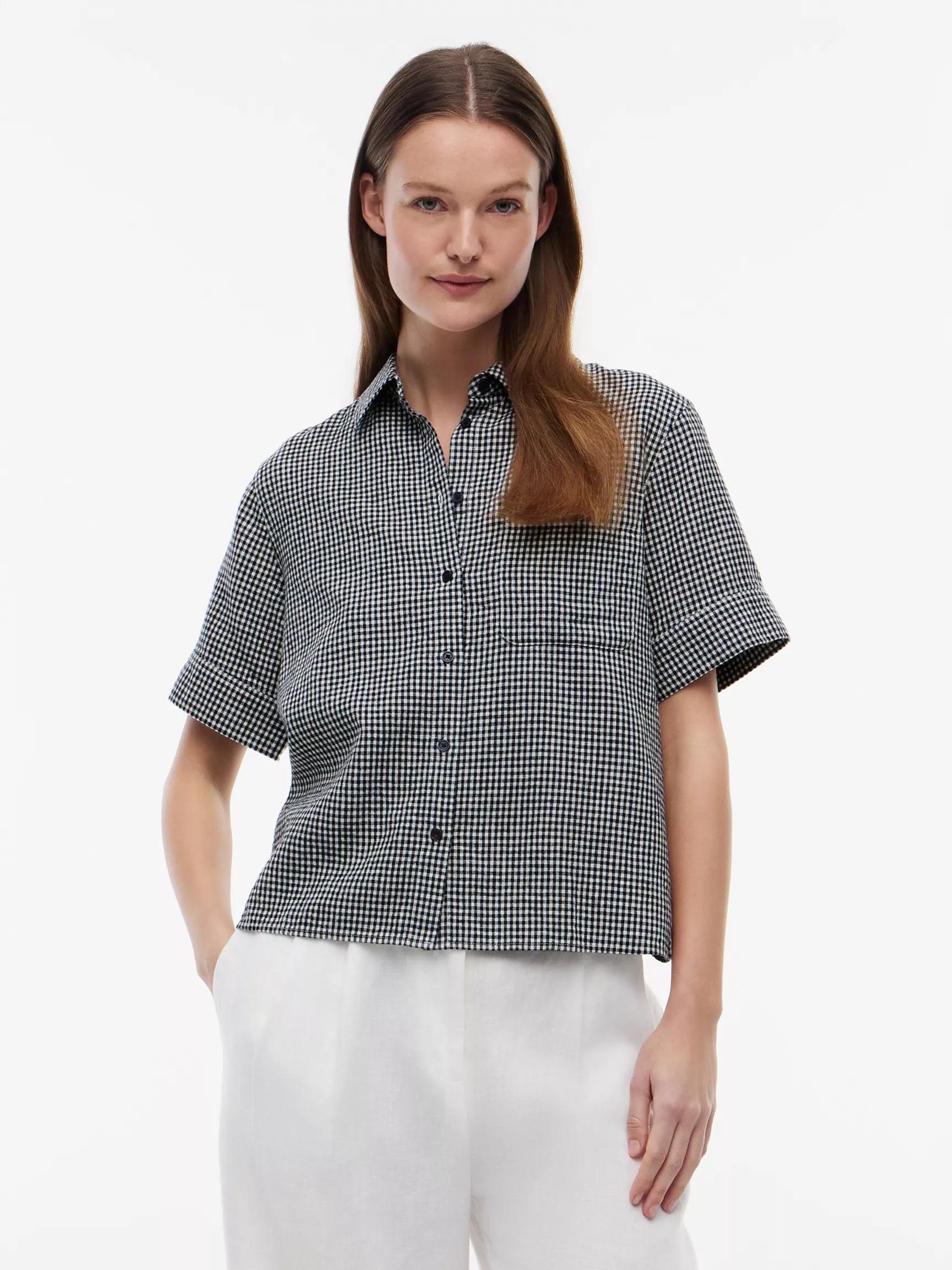 Gingham Linen-Blend Shirt by TOMMY HILFIGER