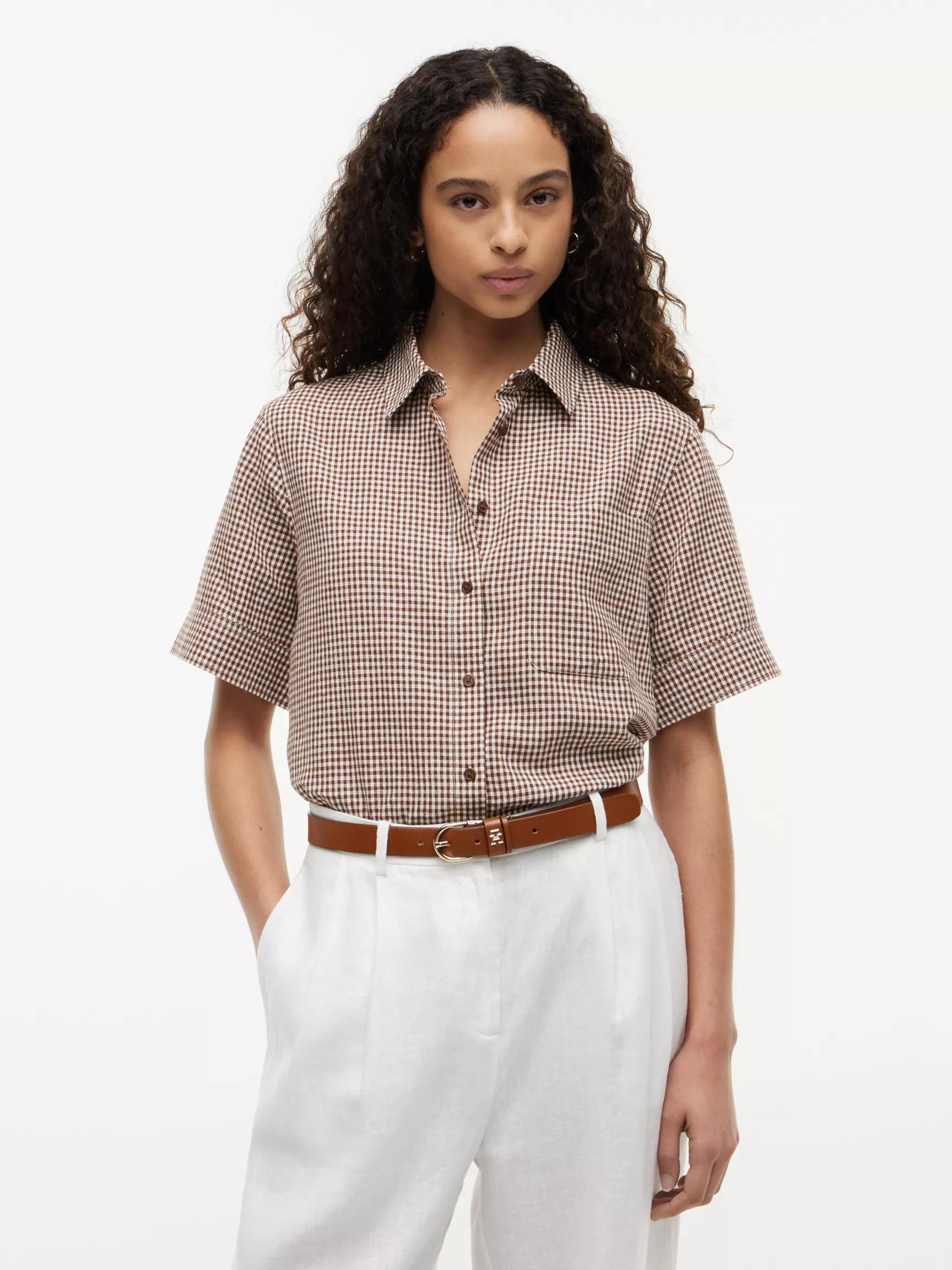 Gingham Linen-Blend Shirt by TOMMY HILFIGER