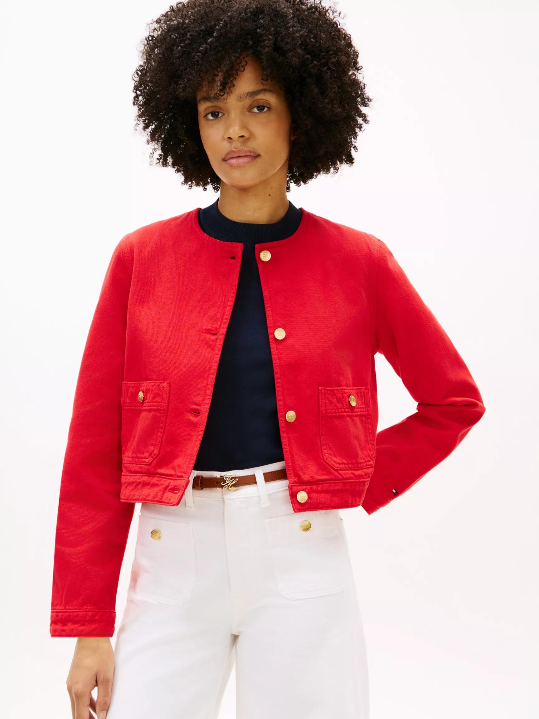 Gold-Button Denim Lady Jacket by TOMMY HILFIGER