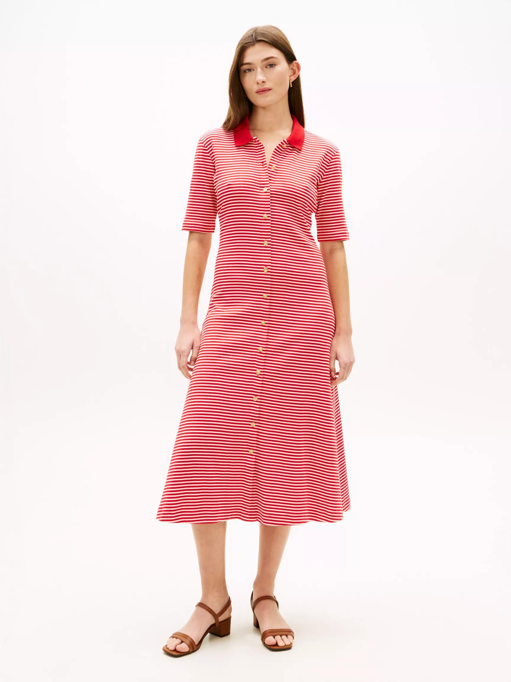 Gold-Button Polo Midi Dress by TOMMY HILFIGER