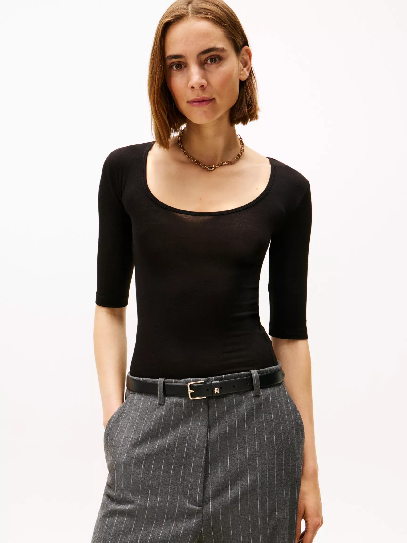 Half-Sleeve Scoop-Neck Top by TOMMY HILFIGER