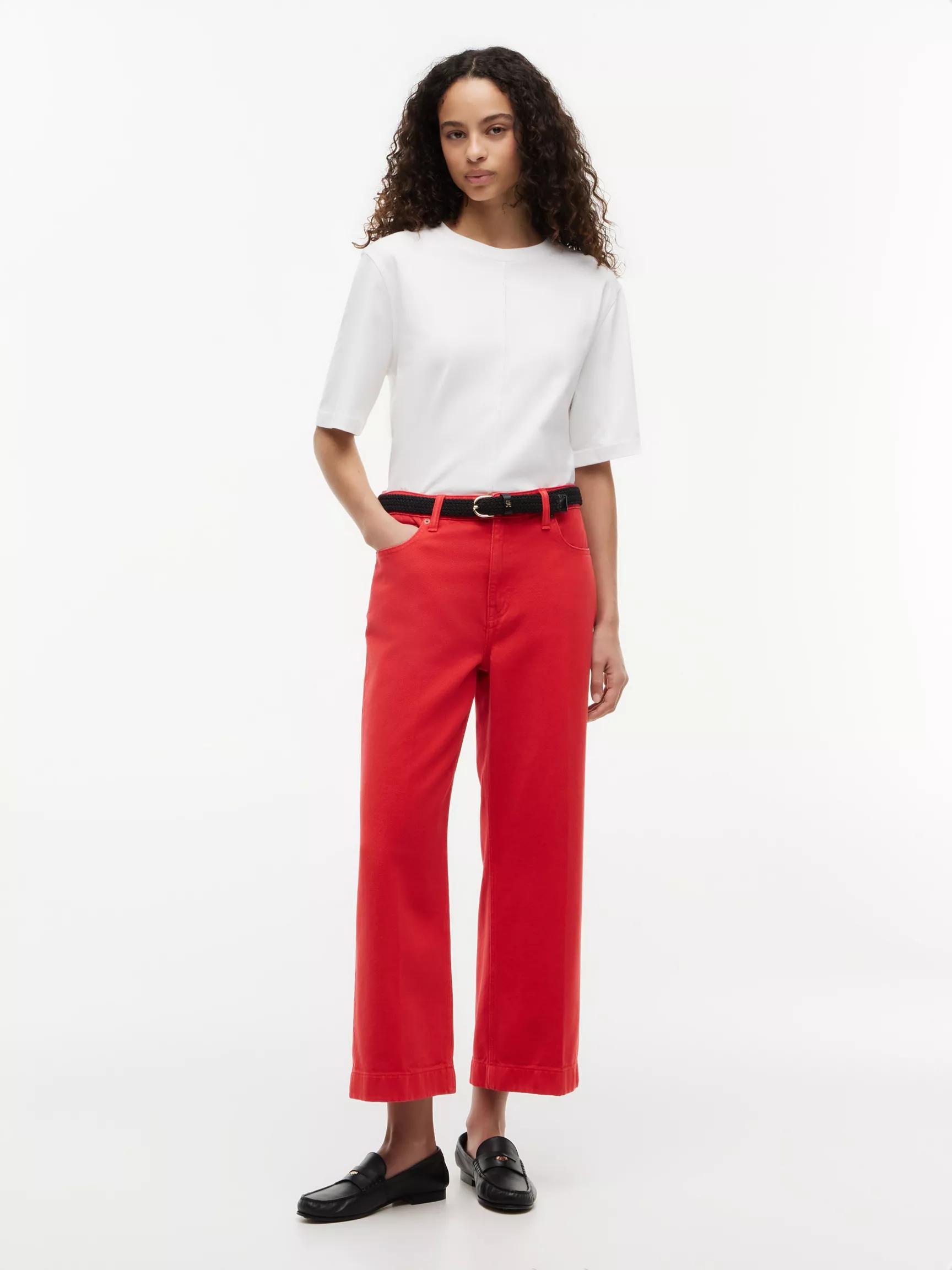 High-Rise Cropped Wide Leg Jean by TOMMY HILFIGER