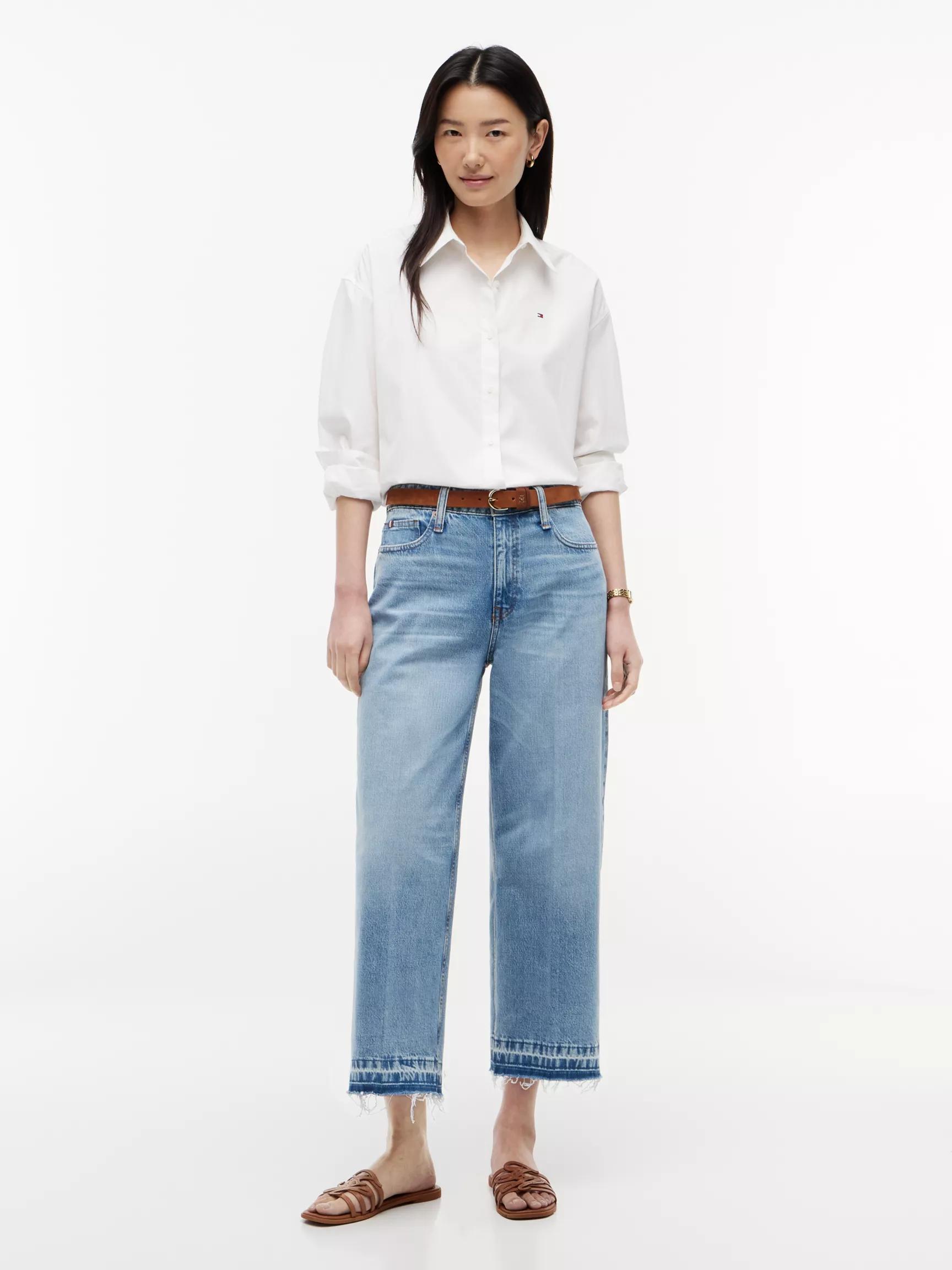 High-Rise Cropped Wide Leg Jean by TOMMY HILFIGER