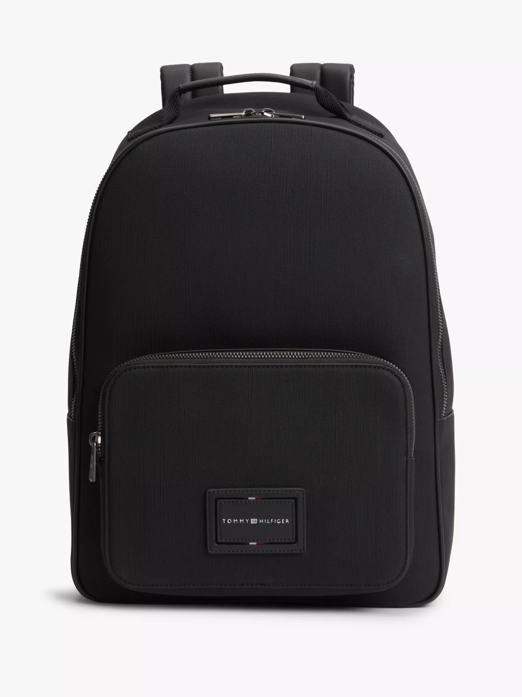 Hilfiger Logo Textured Backpack by TOMMY HILFIGER
