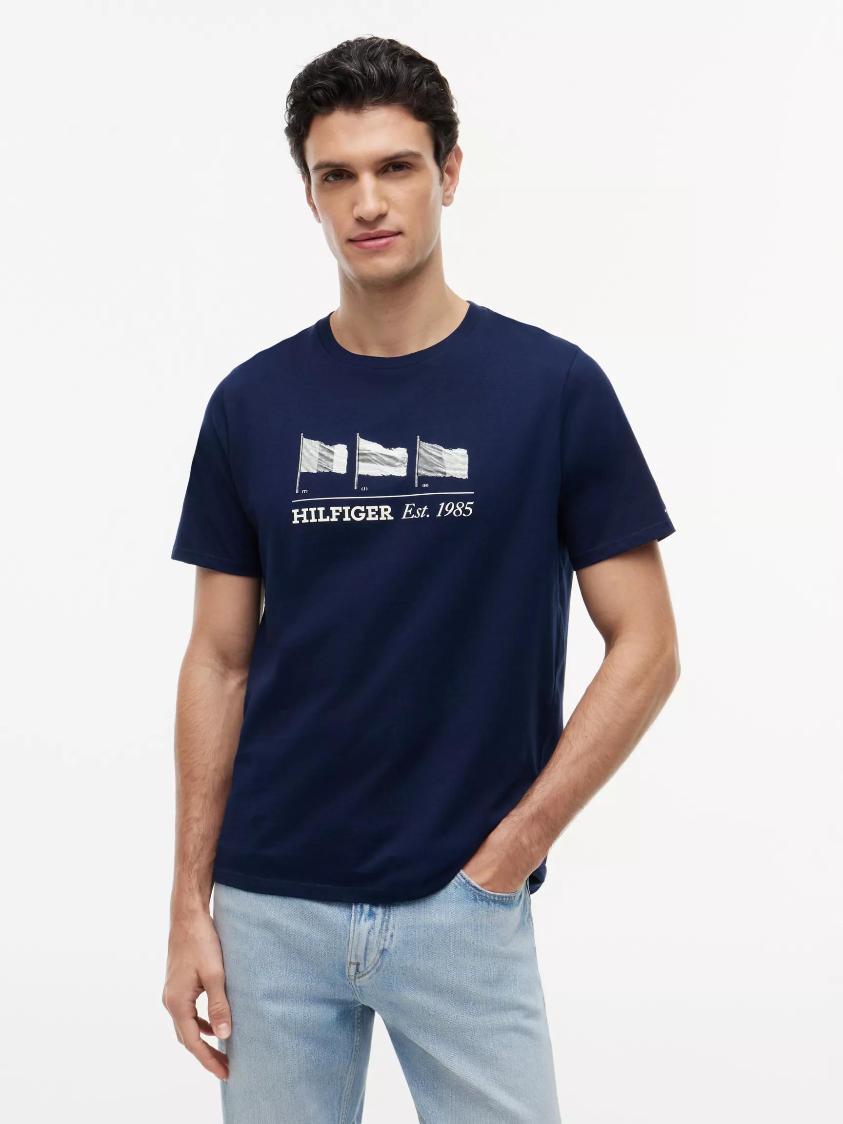 Hilfiger Multi-Flag Logo T-Shirt by TOMMY HILFIGER Hilfiger Multi-Flag Logo T-Shirt by TOMMY HILFIGER