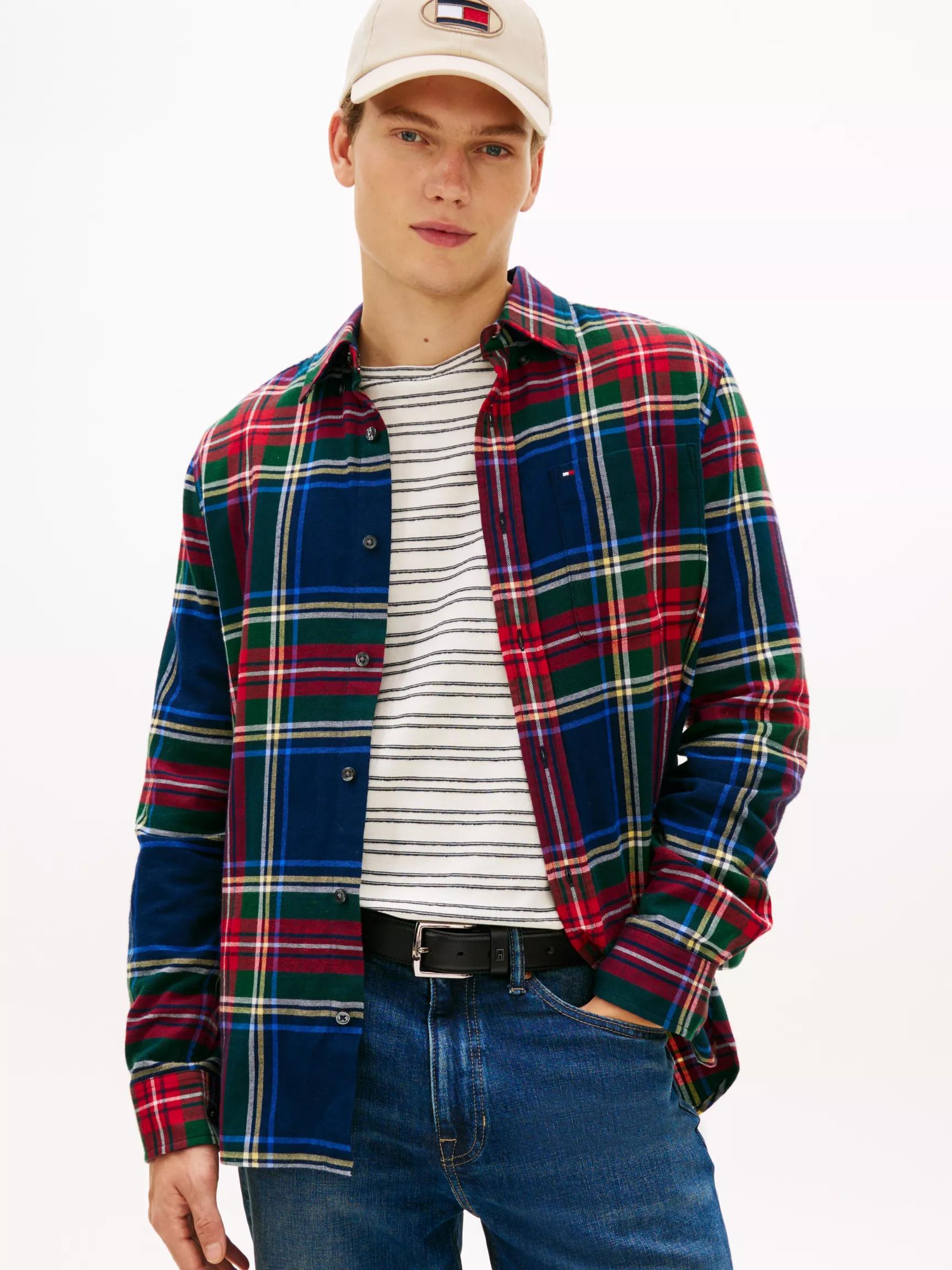 Holiday Plaid Brushed Flannel Shirt by TOMMY HILFIGER