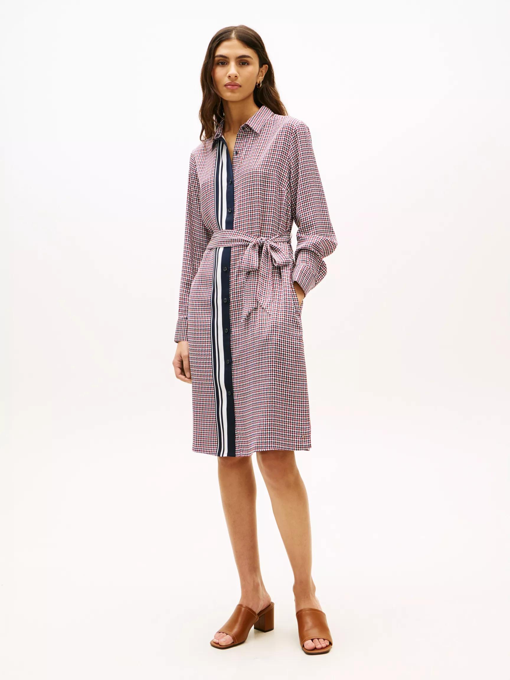 Houndstooth Belted Shirtdress by TOMMY HILFIGER