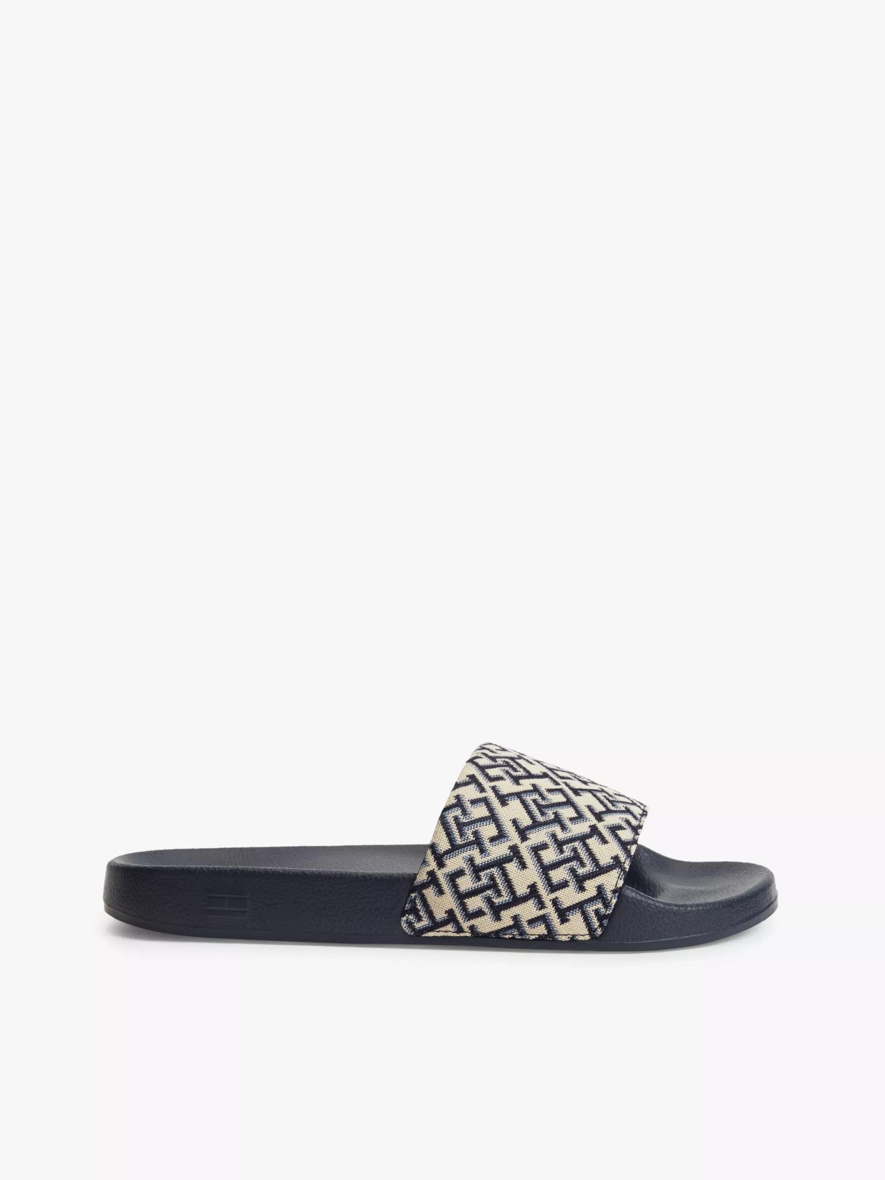 Jacquard Monogram Pool Slide by TOMMY HILFIGER