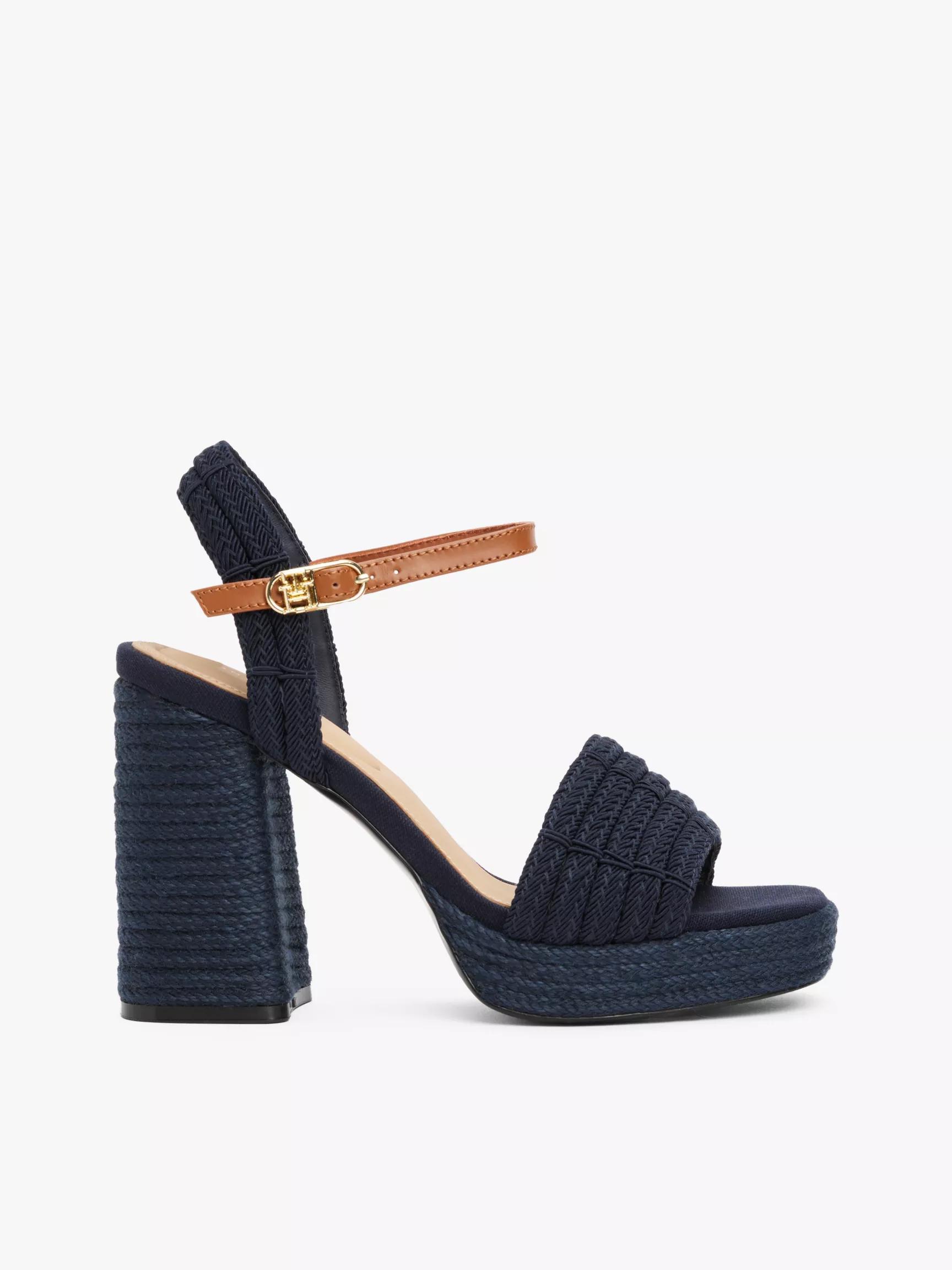Jute-Trim Block-Heel Platform Sandal by TOMMY HILFIGER