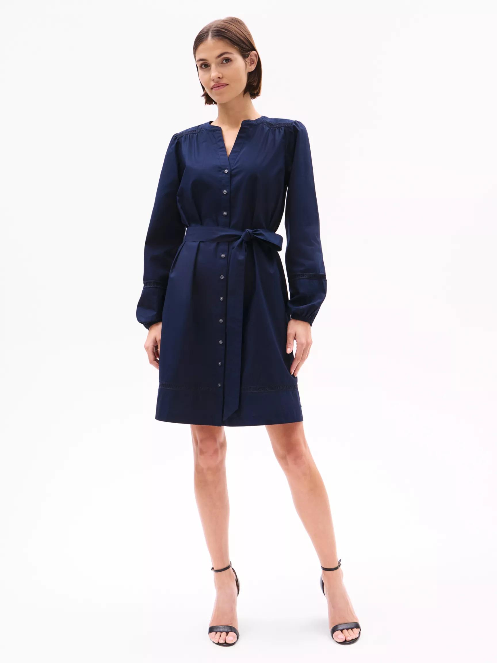 Lace Logo Trim Shirtdress by TOMMY HILFIGER