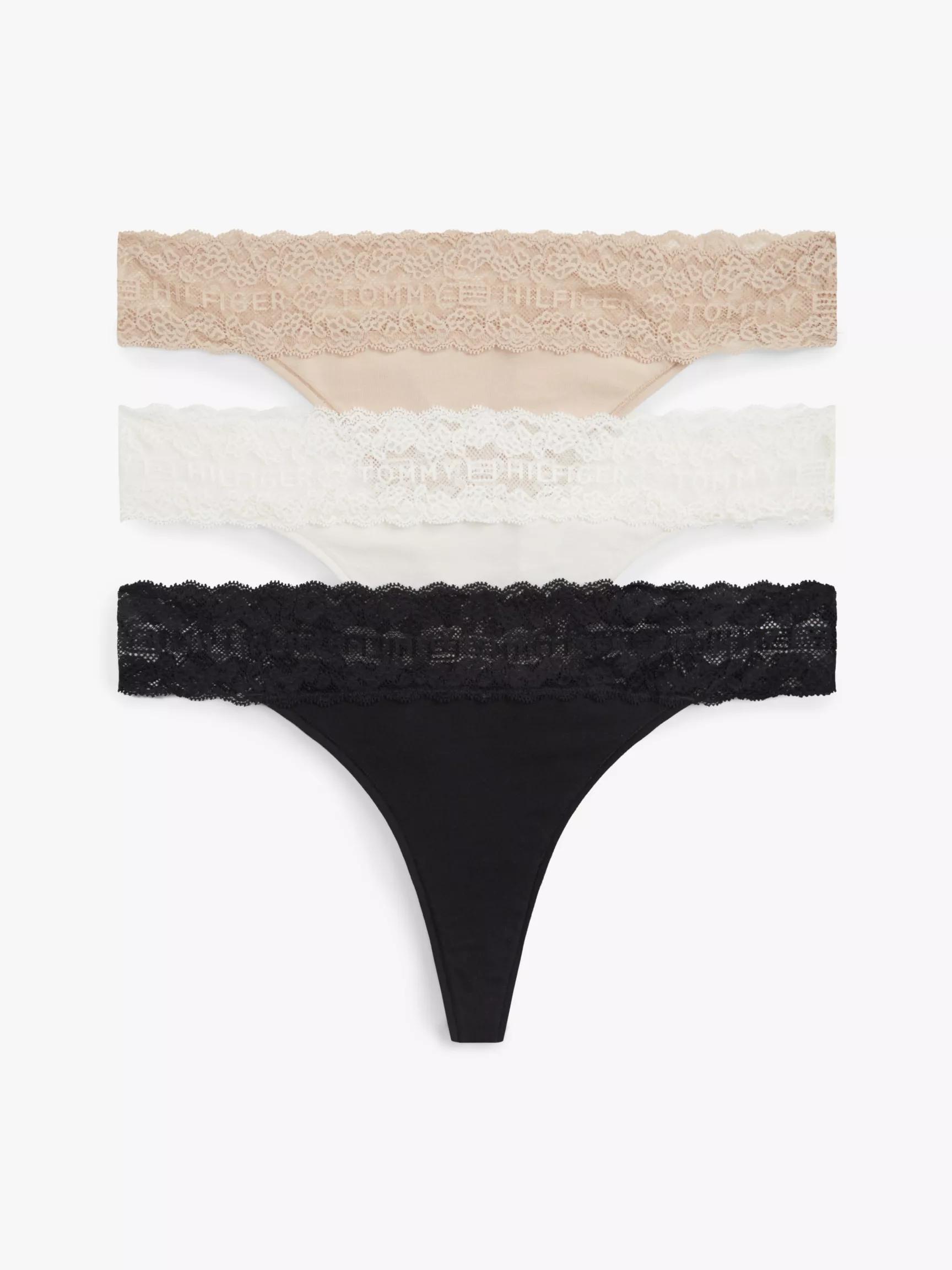 Lace-Trim Thong 3-Pack by TOMMY HILFIGER
