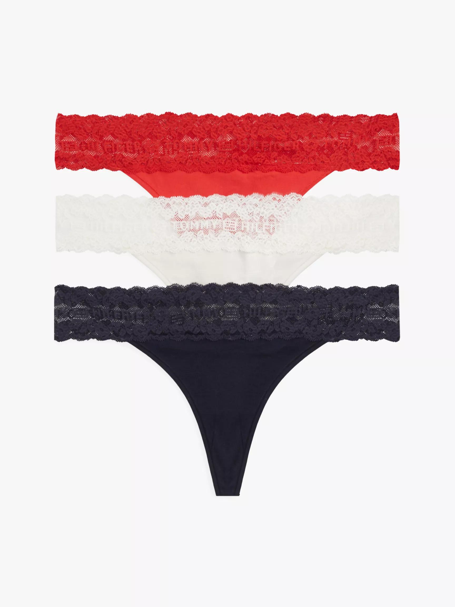 Lace-Trim Thong 3-Pack by TOMMY HILFIGER