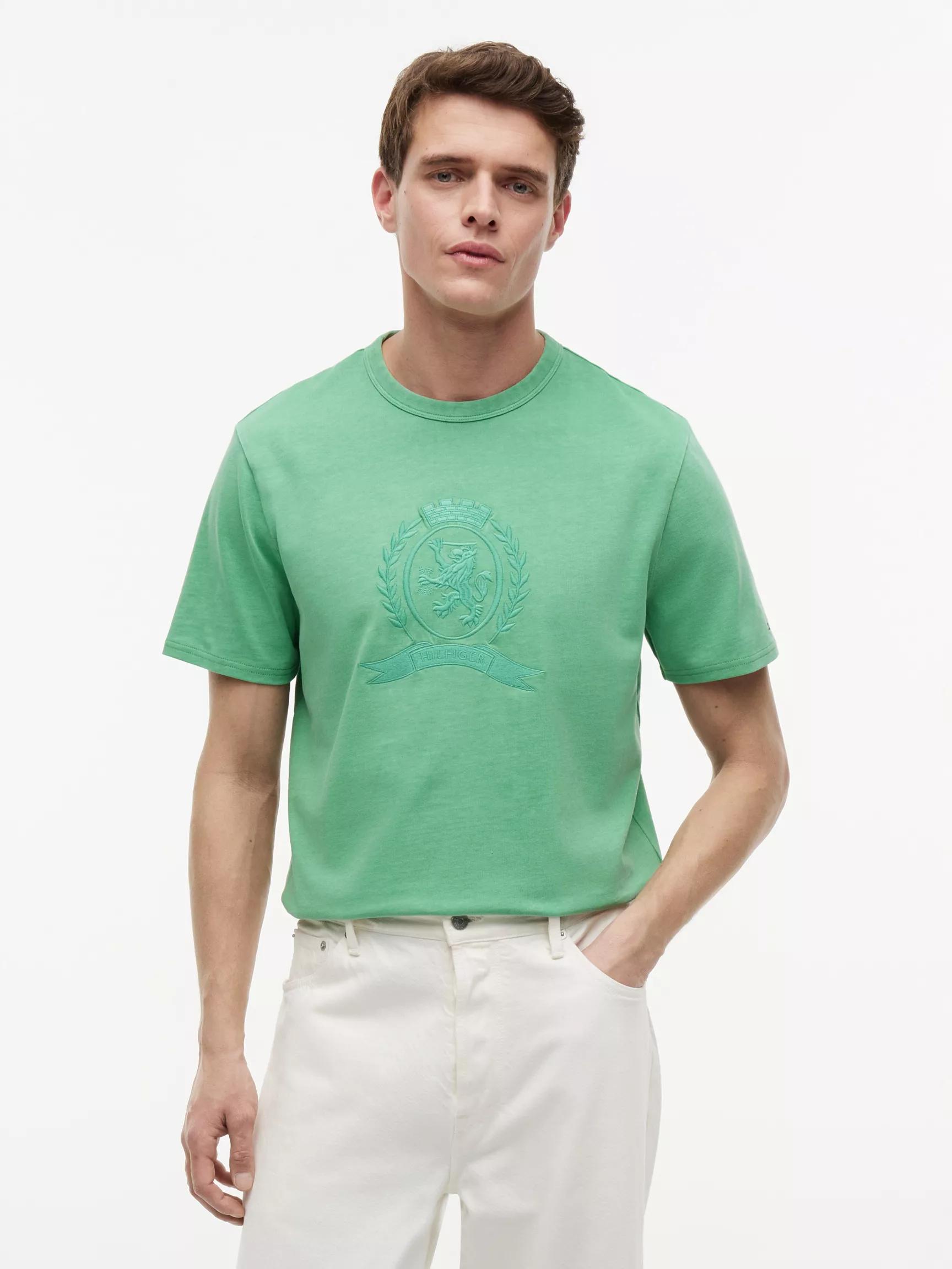 Laurel Leaf Logo Garment-Dyed T-Shirt by TOMMY HILFIGER