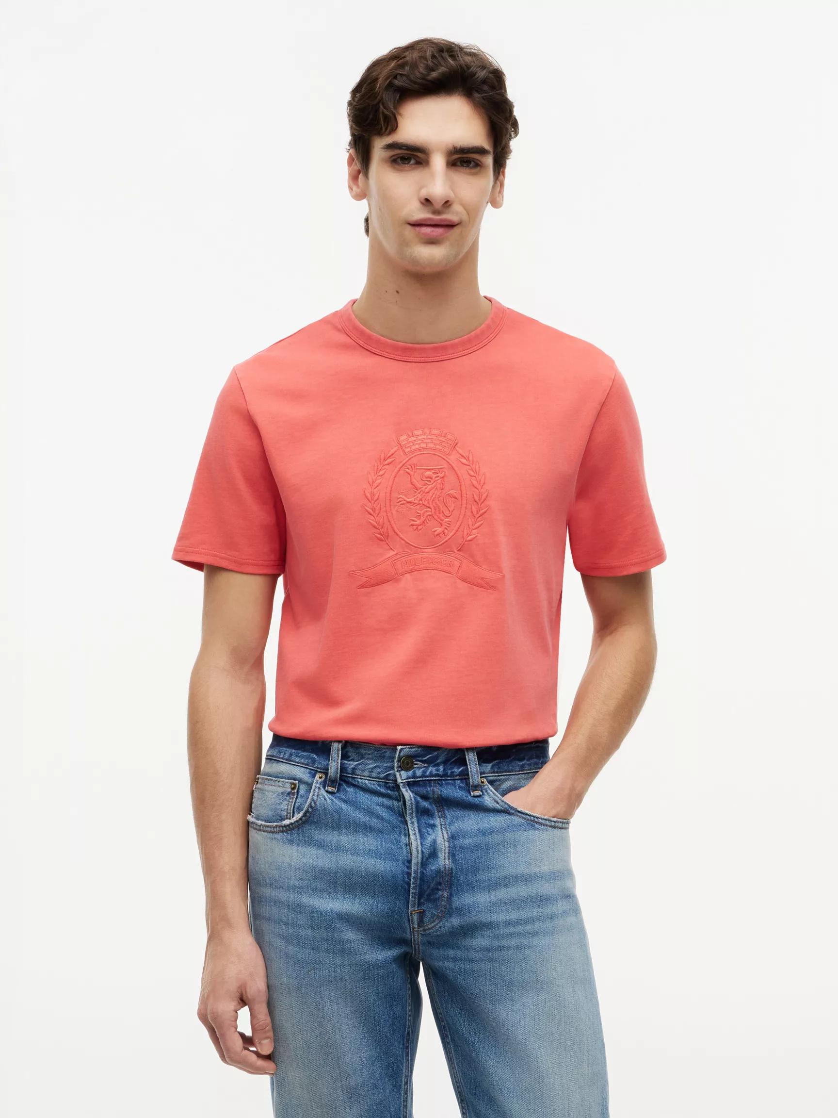 Laurel Leaf Logo Garment-Dyed T-Shirt by TOMMY HILFIGER