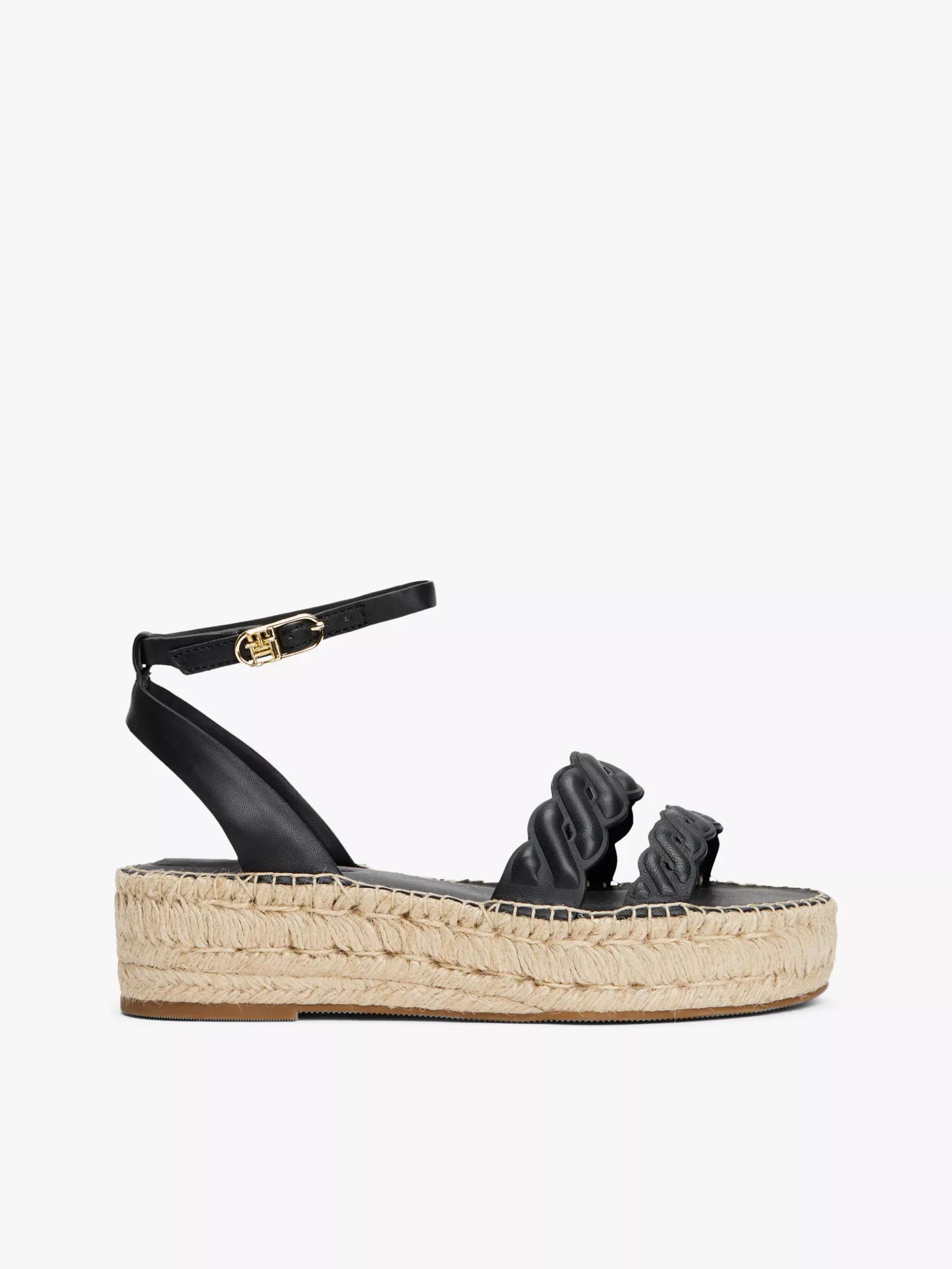 Leather Twist-Strap Platform Espadrille by TOMMY HILFIGER