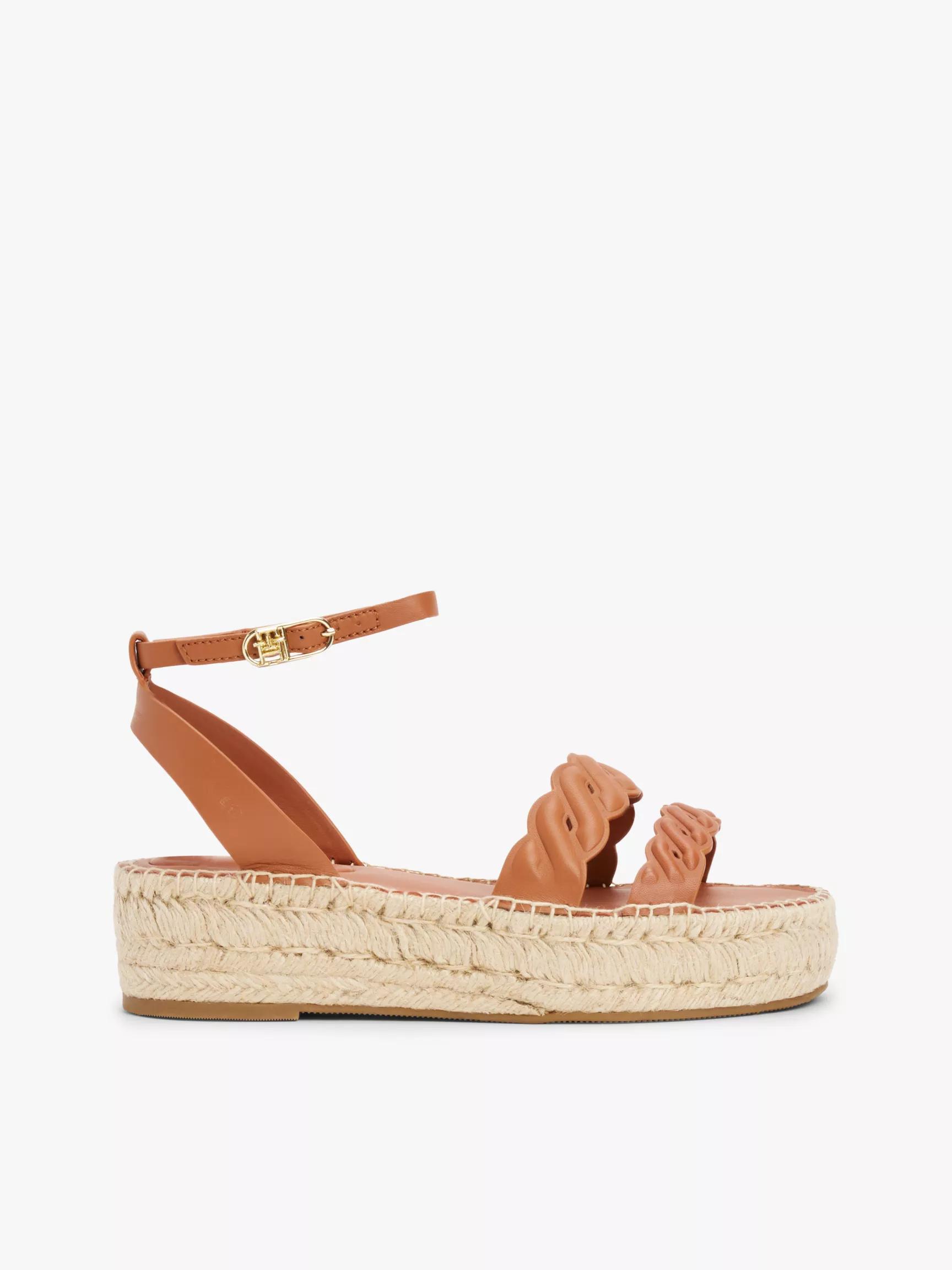 Leather Twist-Strap Platform Espadrille by TOMMY HILFIGER