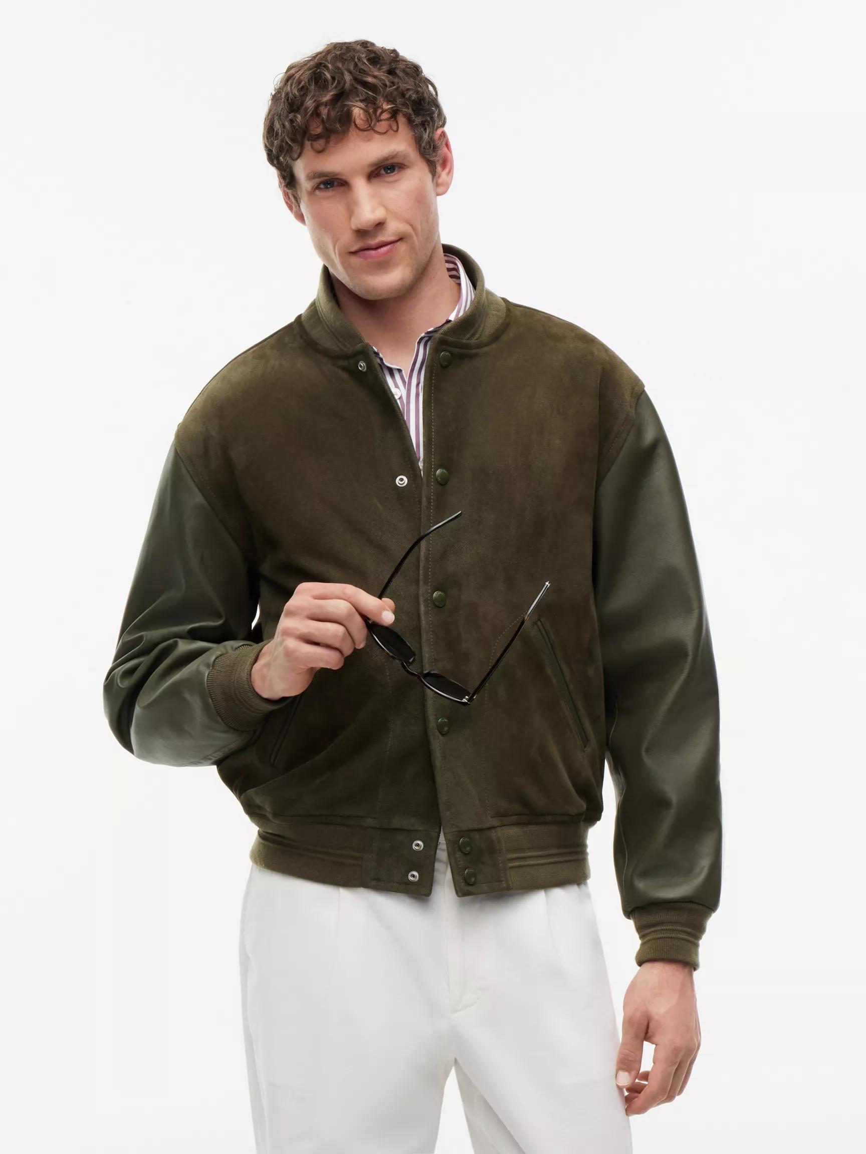 Leather and Suede Varsity Jacket by TOMMY HILFIGER