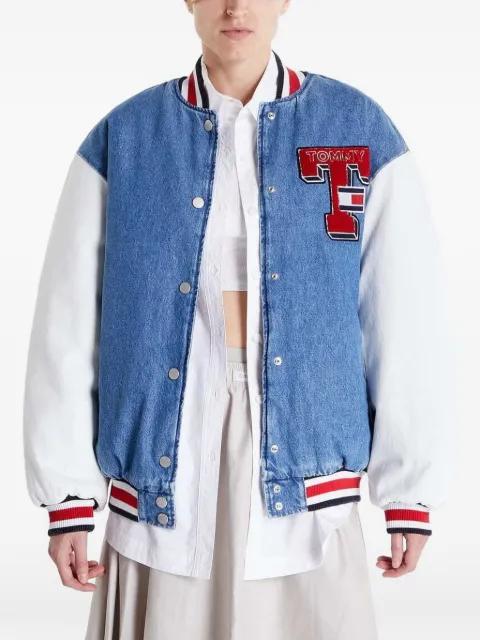 Letterman logo-patch denim varsity jacket by TOMMY HILFIGER