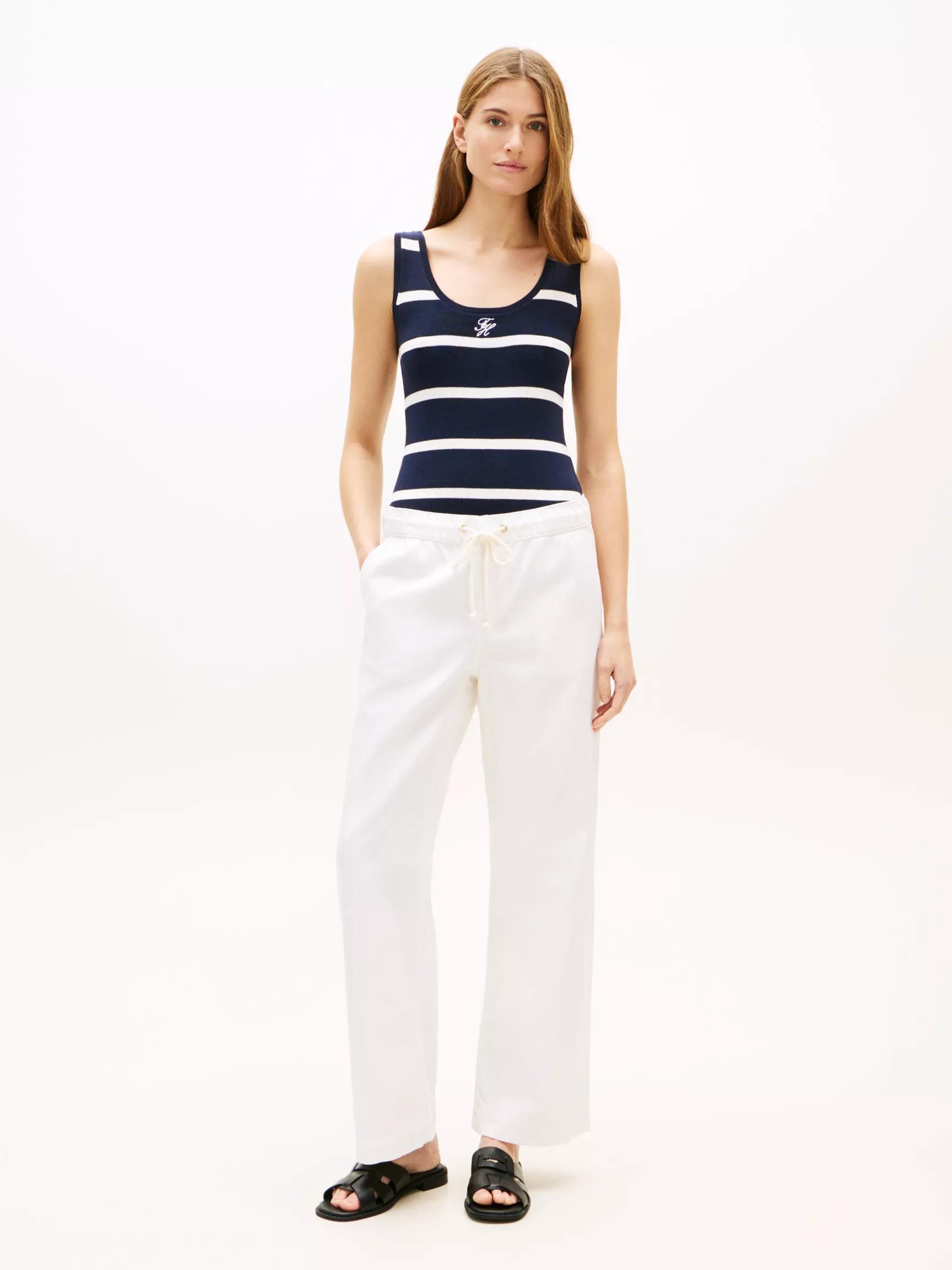 Lightweight Wide Leg Pull-On Jean by TOMMY HILFIGER