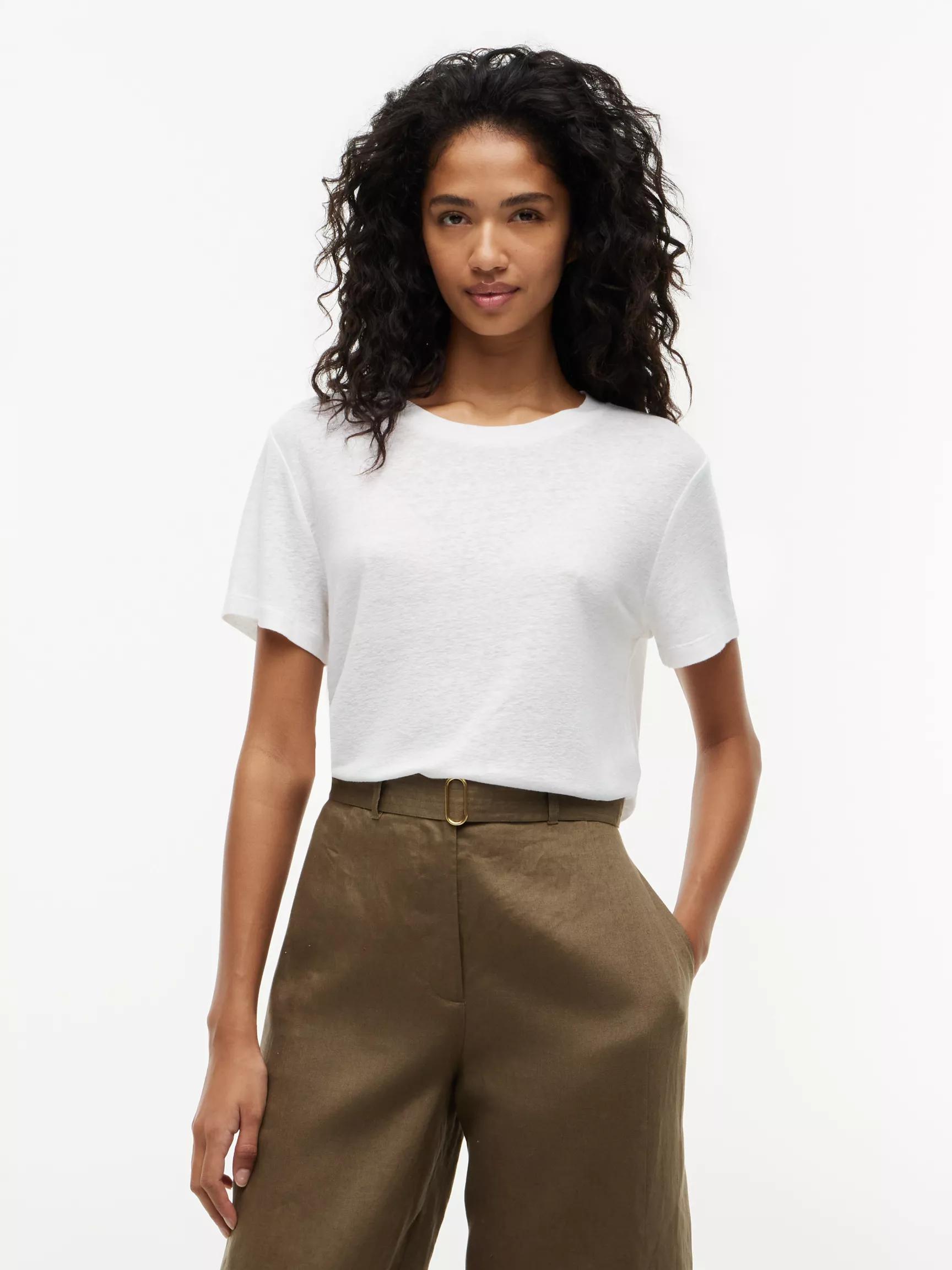 Linen-Blend Crewneck T-Shirt by TOMMY HILFIGER