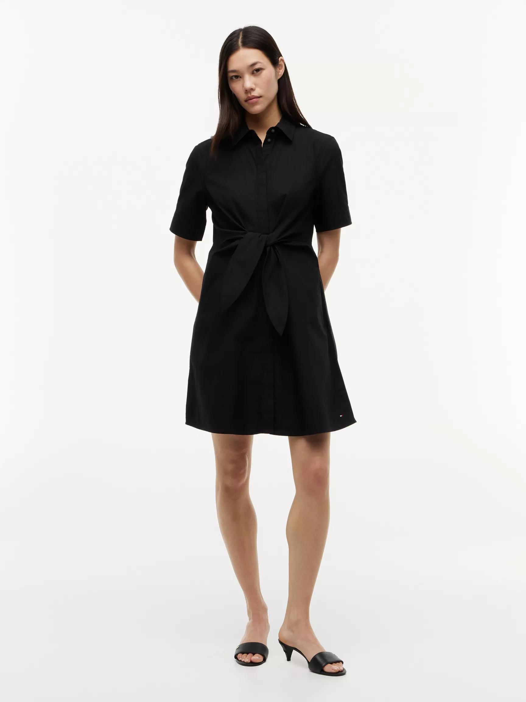 Linen Blend Tie-Front Shirtdress by TOMMY HILFIGER