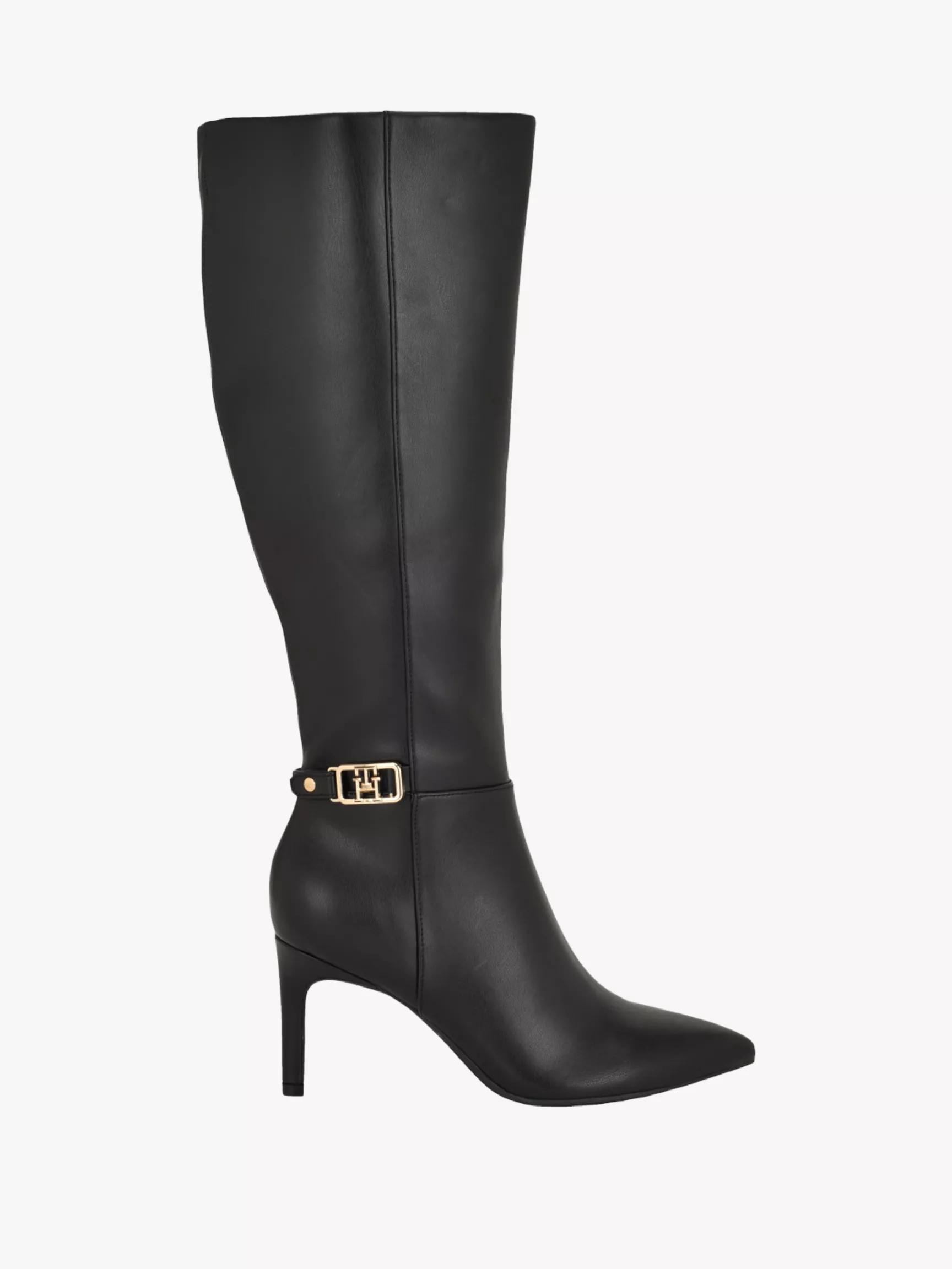 Logo Hardware Pointed Toe Heeled Boot by TOMMY HILFIGER