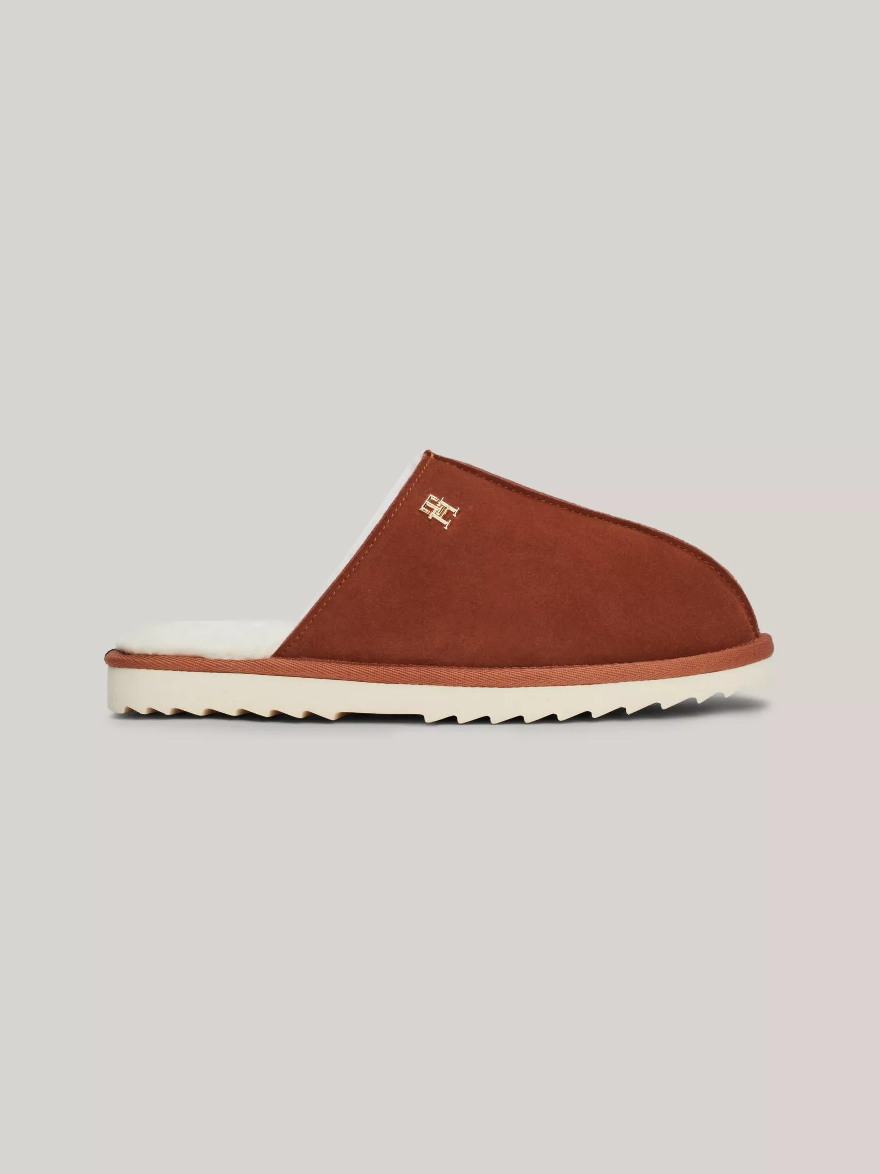 Logo Serrated Sole Suede Slipper by TOMMY HILFIGER