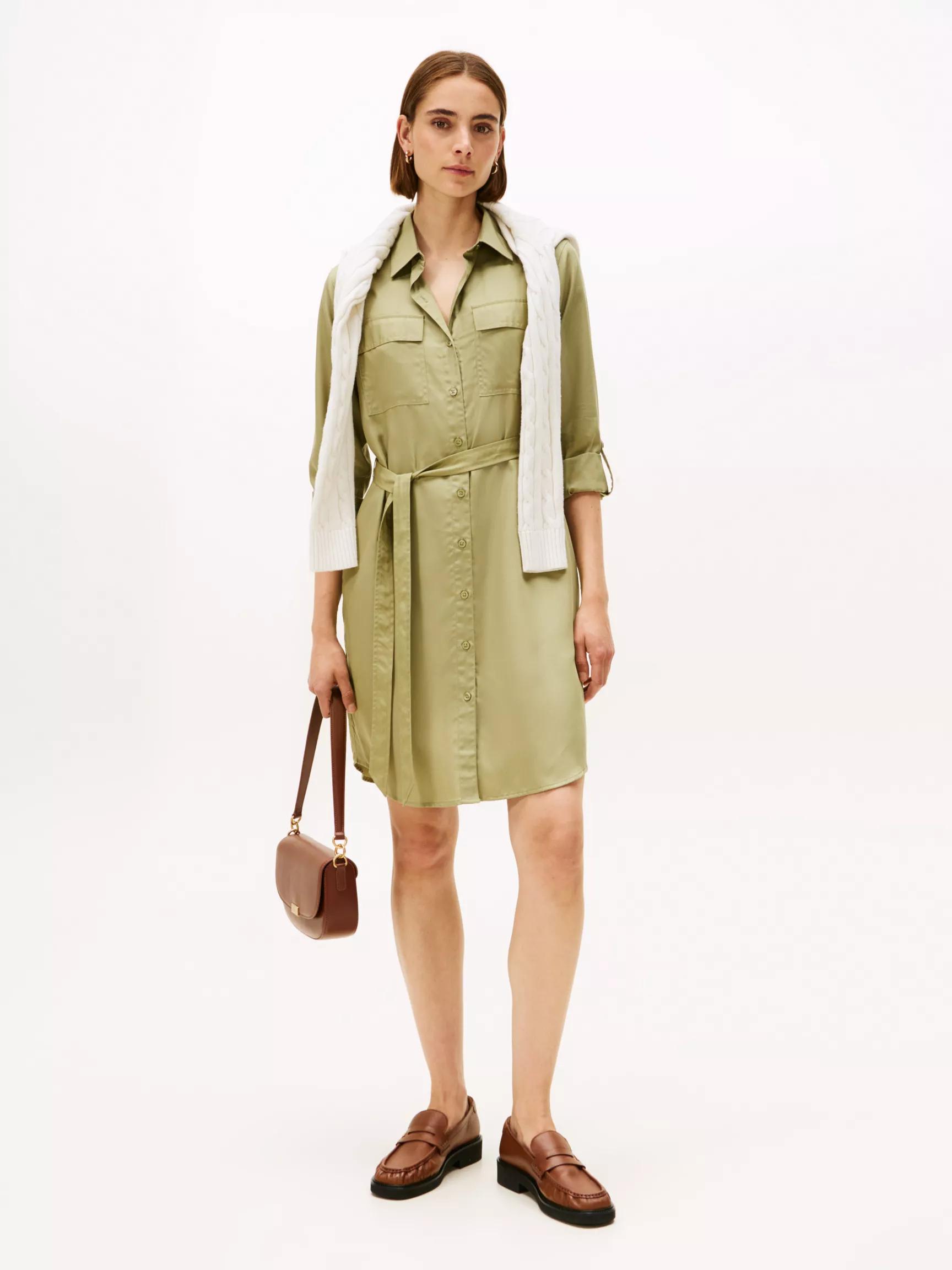 Long-Sleeve Belted Utility Shirtdress by TOMMY HILFIGER